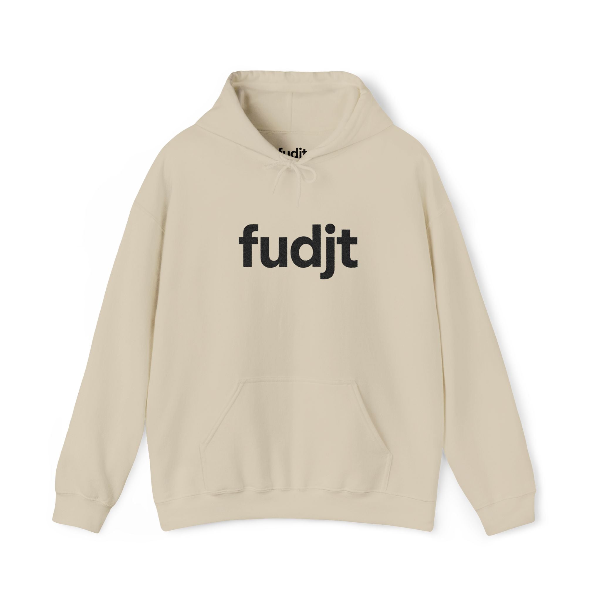 Black fudjt Embroidered Heavy Blend Hooded Sweatshirt | 15 Colors | Stand For Something.