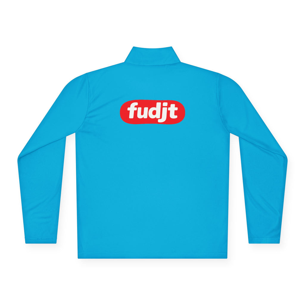 fudjt Anti-Supremacy Red Badge Quarter-Zip Performance Pullover | Bold Backside | 7 Colors