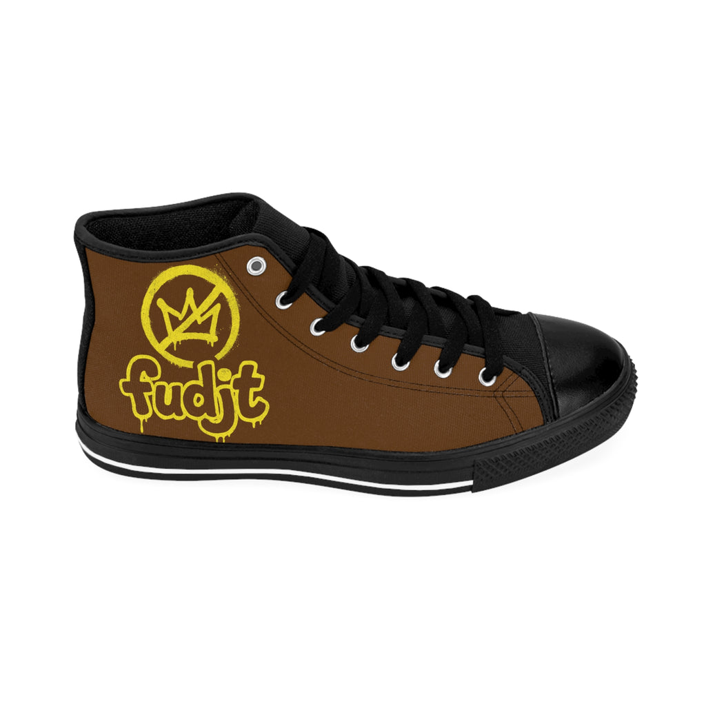Brown Golden fudjt No Kings Street Style Sneakers | Women & Girls 3.75 High Top