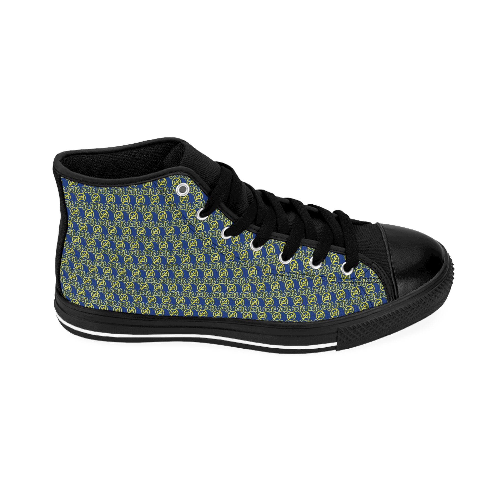 Dark Blue Golden fudjt No Kings Street Style Sneakers | Men & Boys .5 High Top