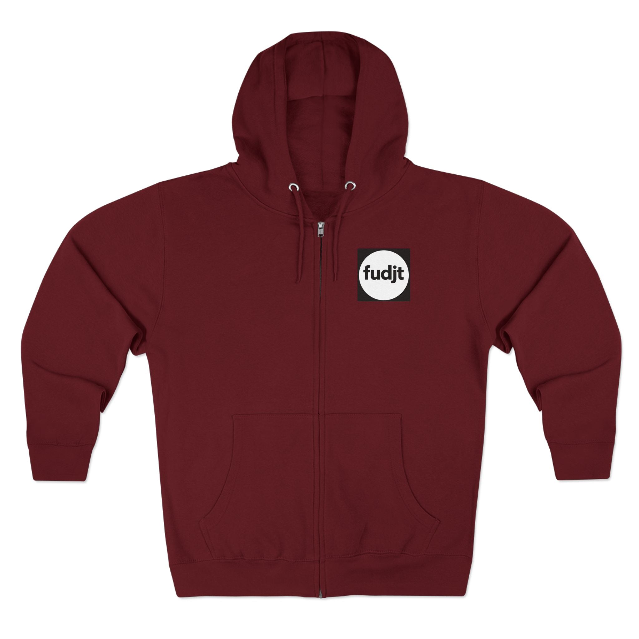 Bye-Bye Bondi | Black Square fudjt Circle Front, Smoke Screen Retro Backside Zip Hoodie | 8 Colors