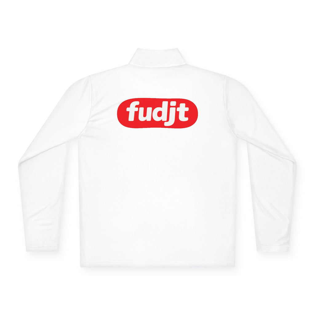 fudjt Anti-Supremacy Red Badge Quarter-Zip Performance Pullover | Bold Backside | 7 Colors