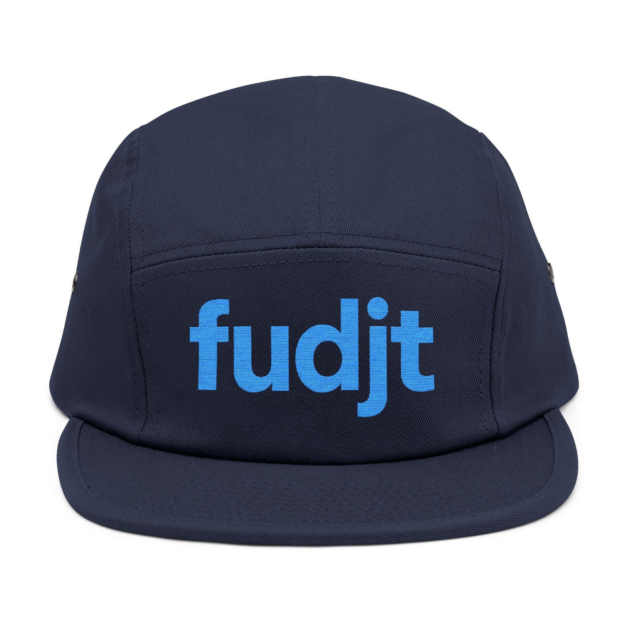 Embroidered 5 Panel Cap - Turquoise fudjt Logo - 6 Colors