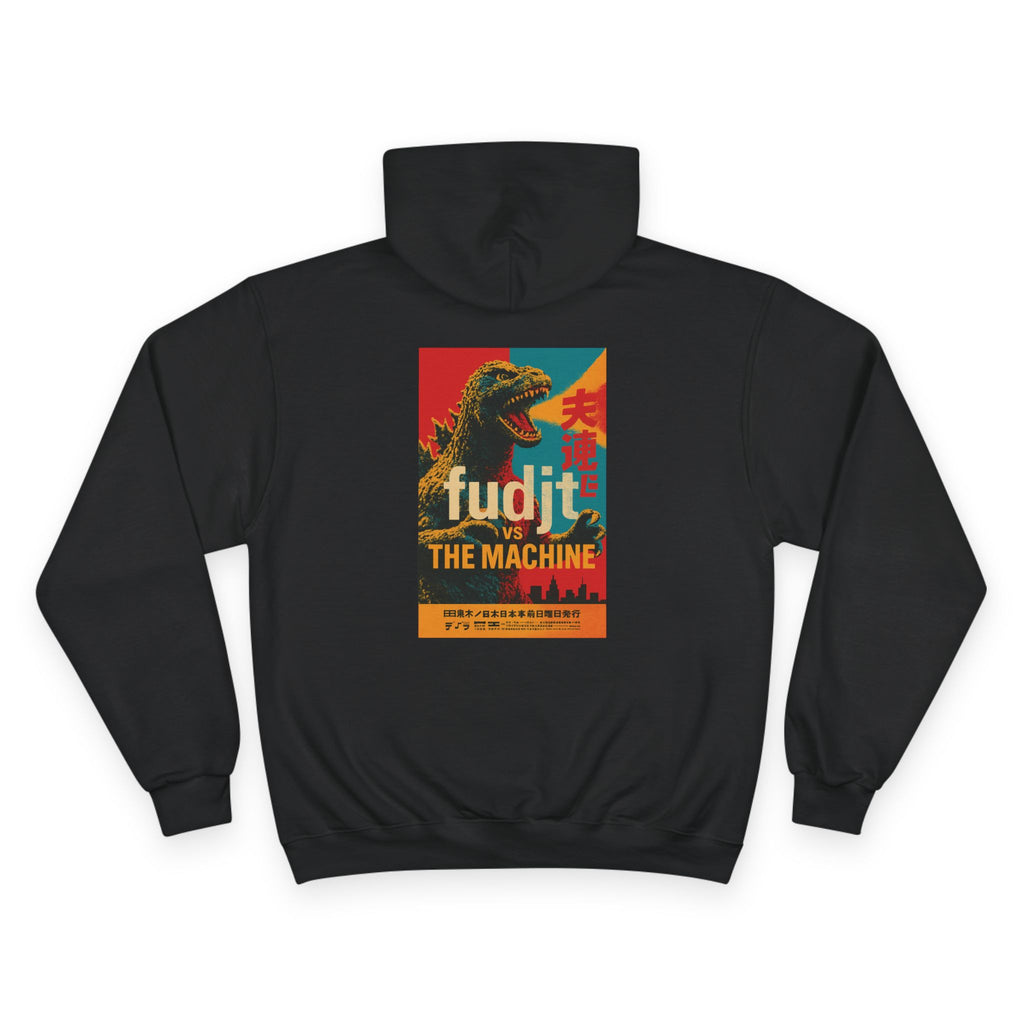 Monster Power Champion Hoodie - Retro Godzilla | fudjt vs. The Machine | Tan fudjt | 6 Colors