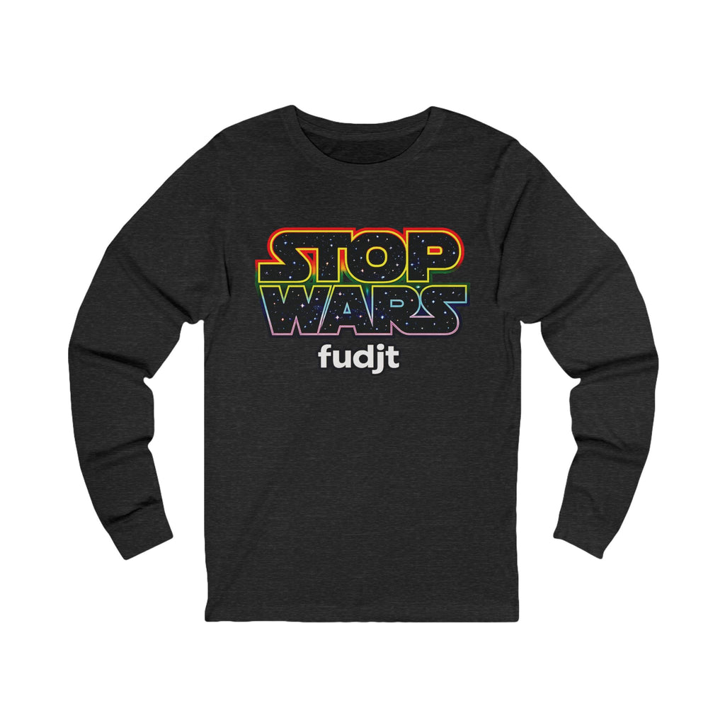 fudjt Stop Wars Long Sleeve Tee | White fudjt | 13 Colors