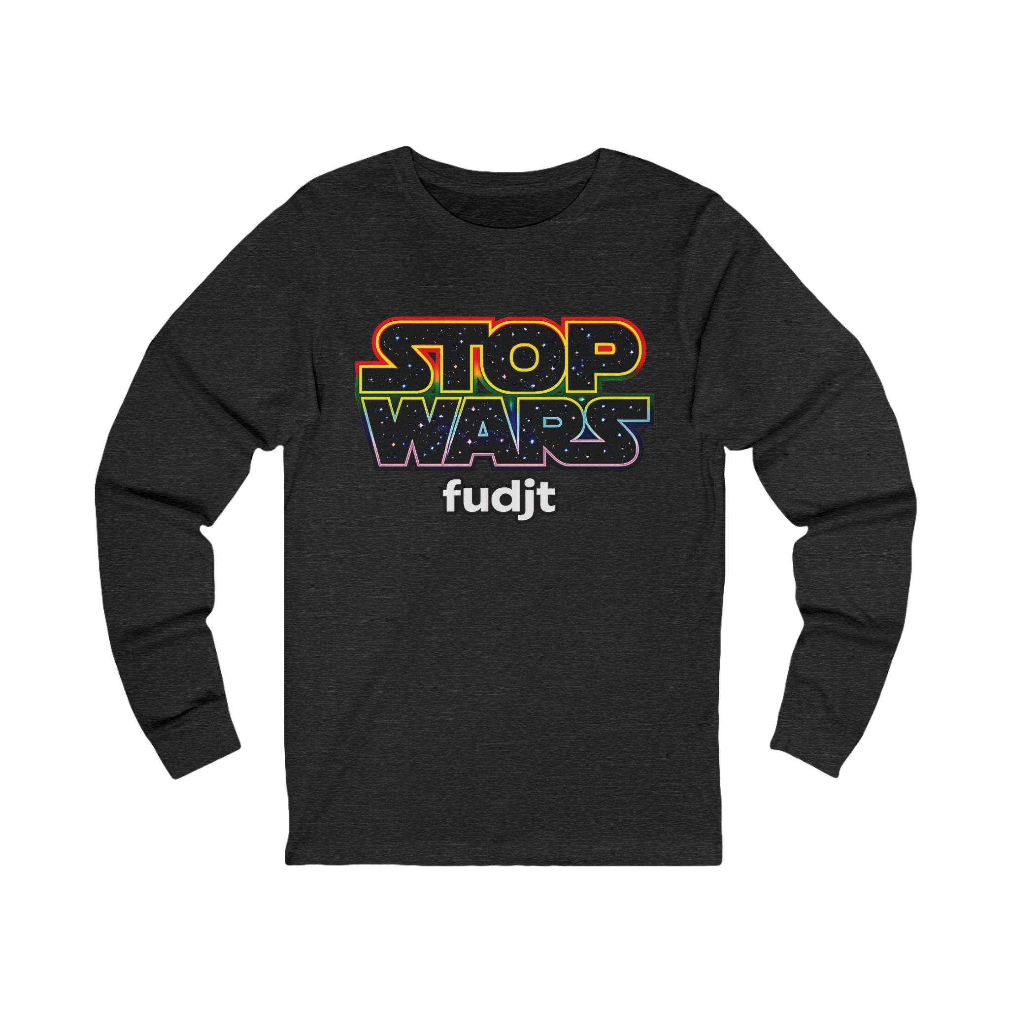 fudjt Stop Wars Long Sleeve Tee | White fudjt | 13 Colors
