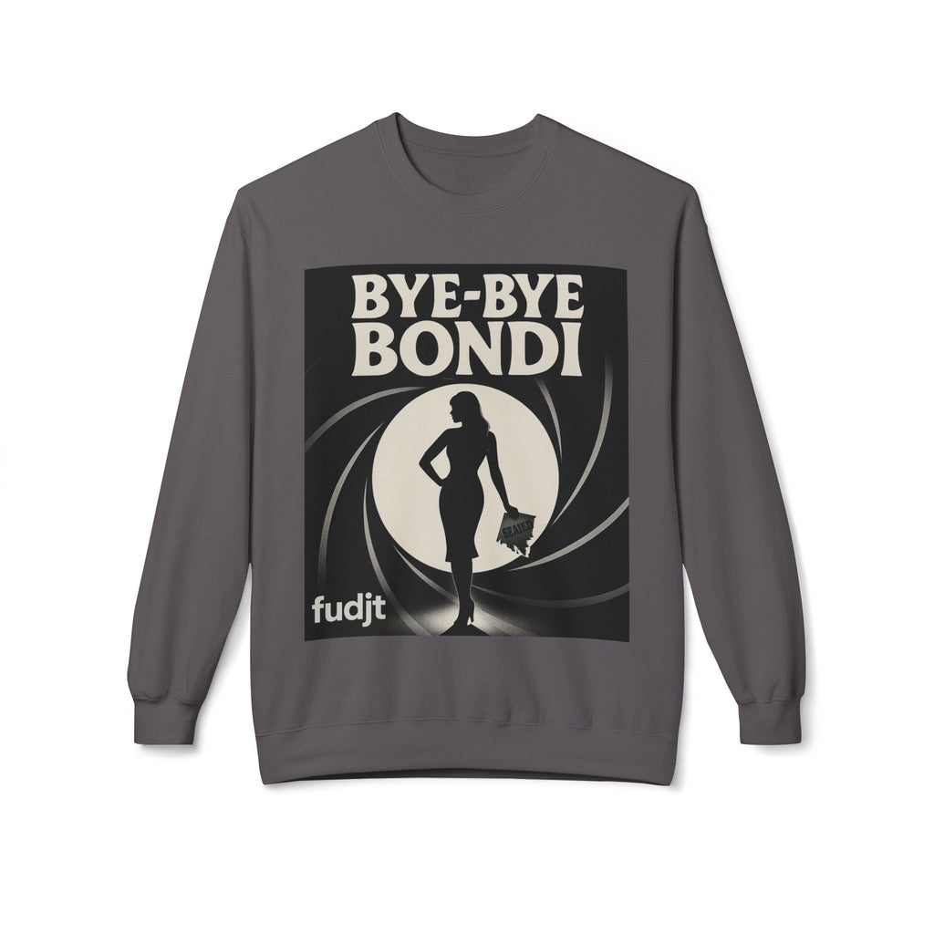 BYE-BYE BONDI | Black Smoke Screen Retro Fudjt Crewneck Sweatshirt | 14 Colors