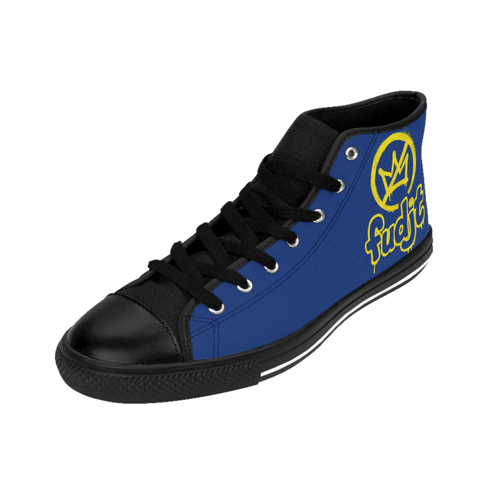 Dark Blue Golden fudjt No Kings Street Style Sneakers | Women & Girls 3.75 High Top