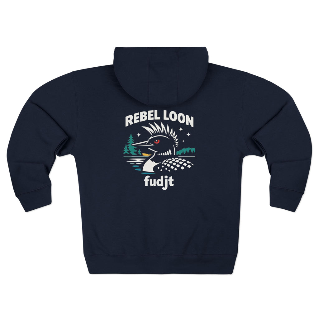 fudjt Rebel Loon Naturescape Zip Hoodie | Front & Back Graphic | 5 Colors