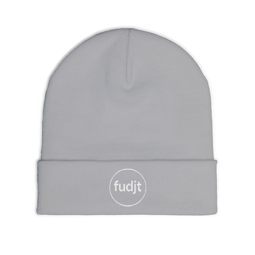 fudjt Circle Knit Beanie | White Embroidery | 5 Colors
