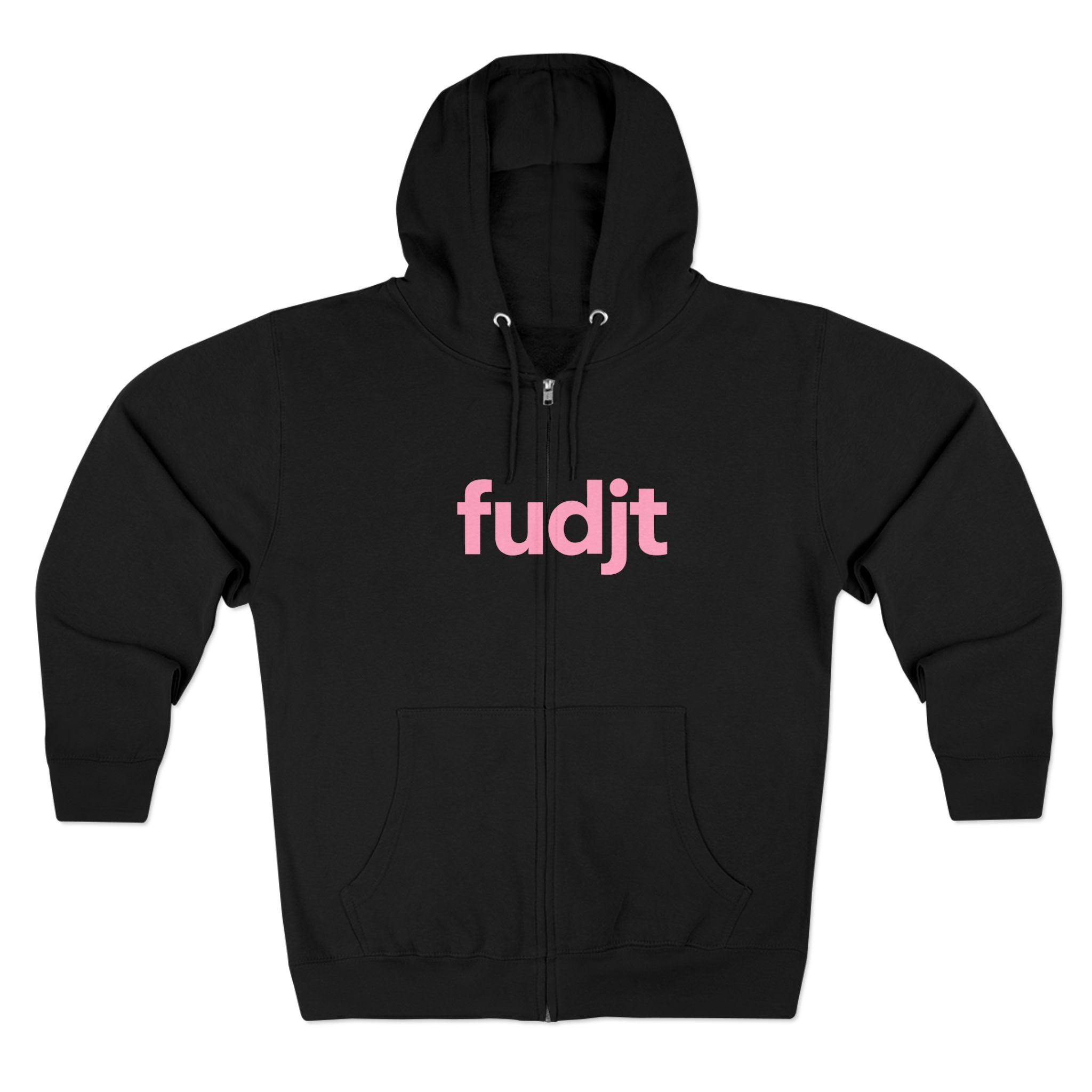 Zip Hoodie with Pink fudjt Design | Cozy Everyday Comfort | 8 Colors