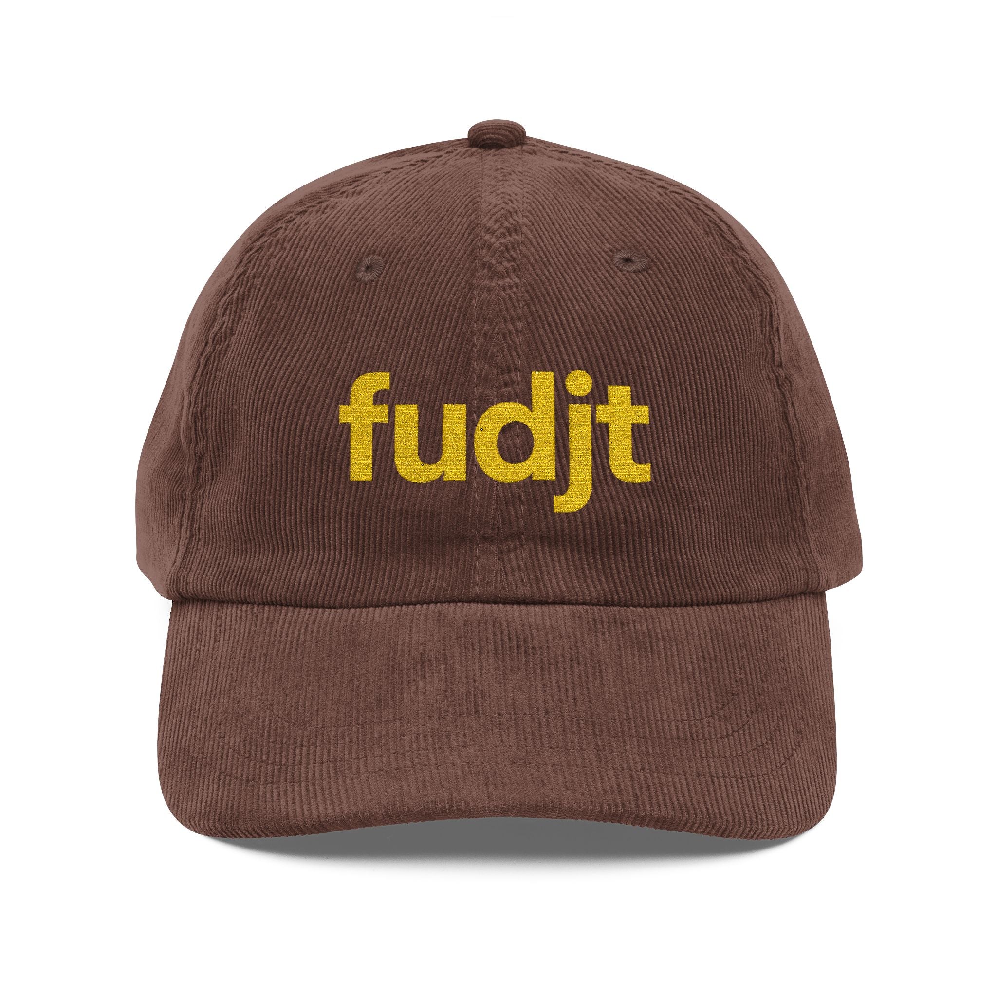 Vintage Corduroy Cap with Gold fudjt Embroidery | 3 Colors