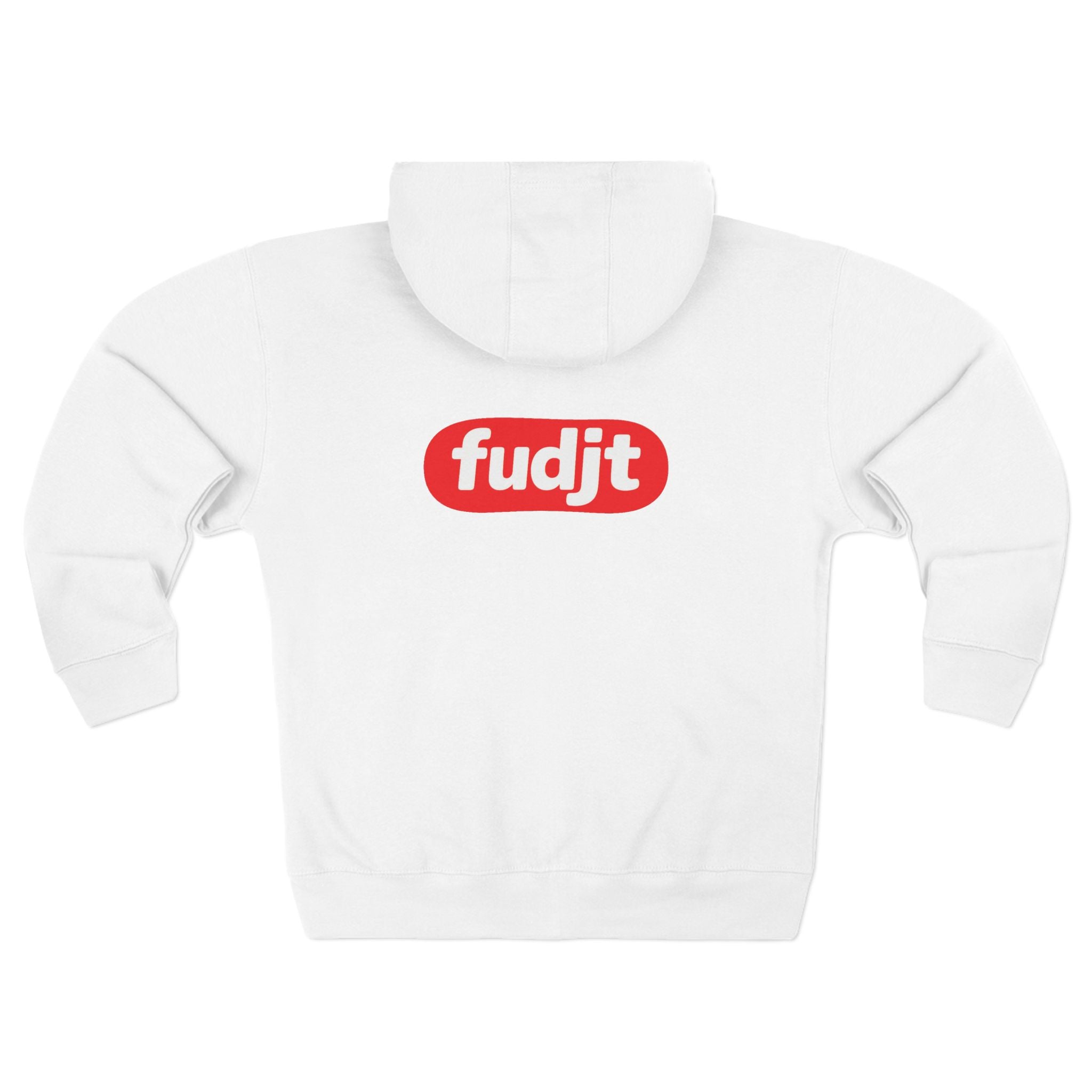 fudjt Anti-Supremacy Red Badge Zip Hoodie | Front & Back Graphic | 8 Colors