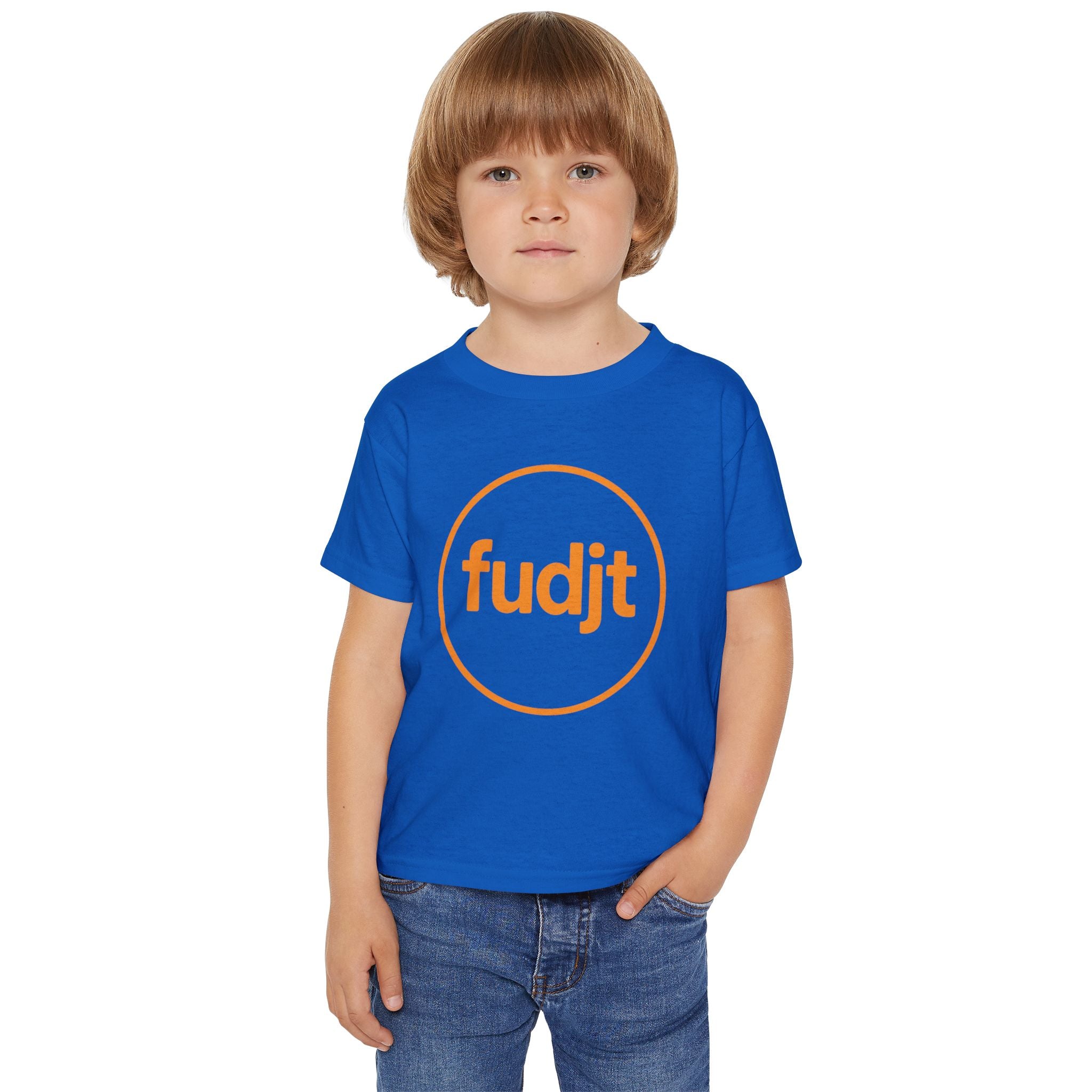 Orange fudjt Circle Toddler Tee | 7 Colors