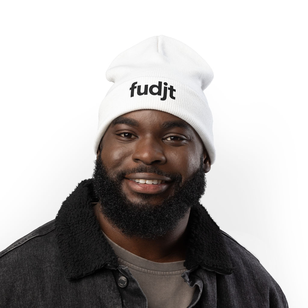 Stylish & Cozy fudjt Knit Beanie | Black Embroidery | 2 Colors