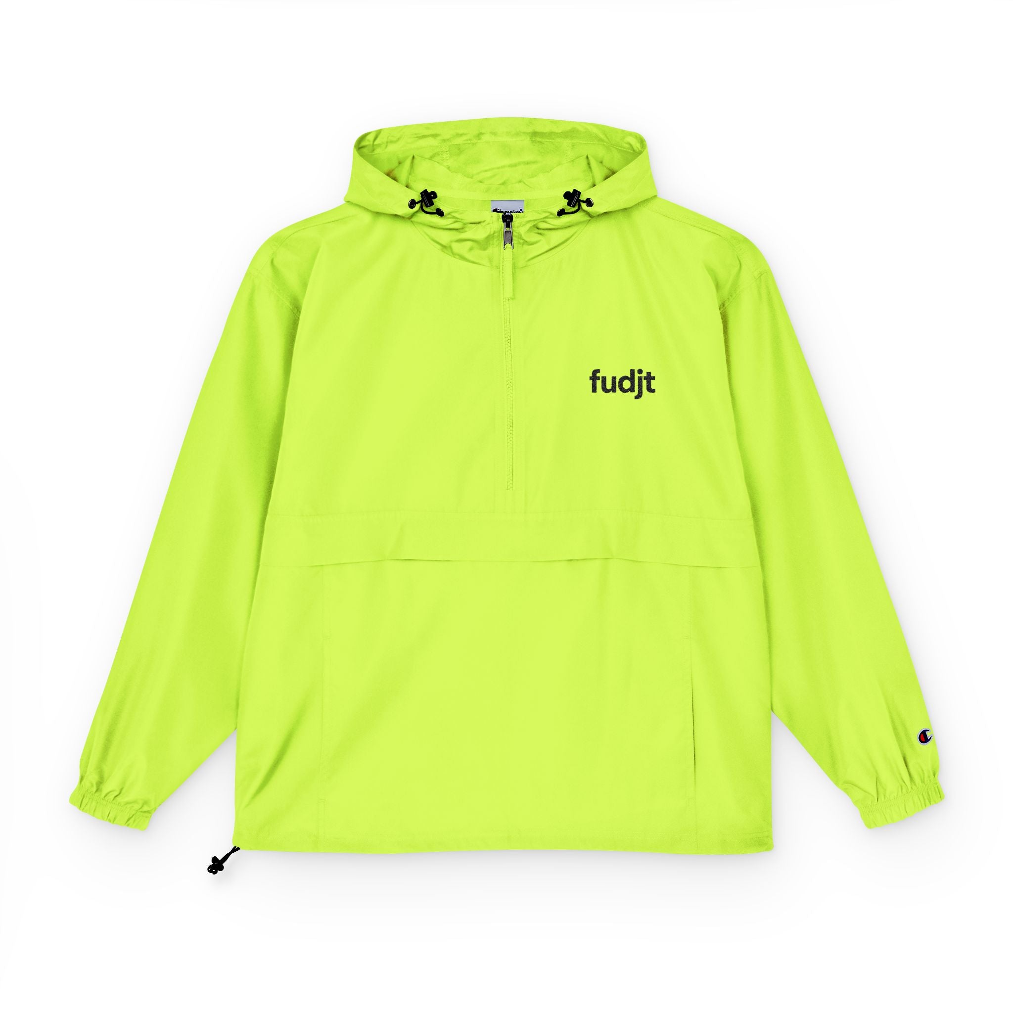 Packable Black fudjt logo Anorak Jacket - Champion Unisex Adventure Wear | 7 Colors