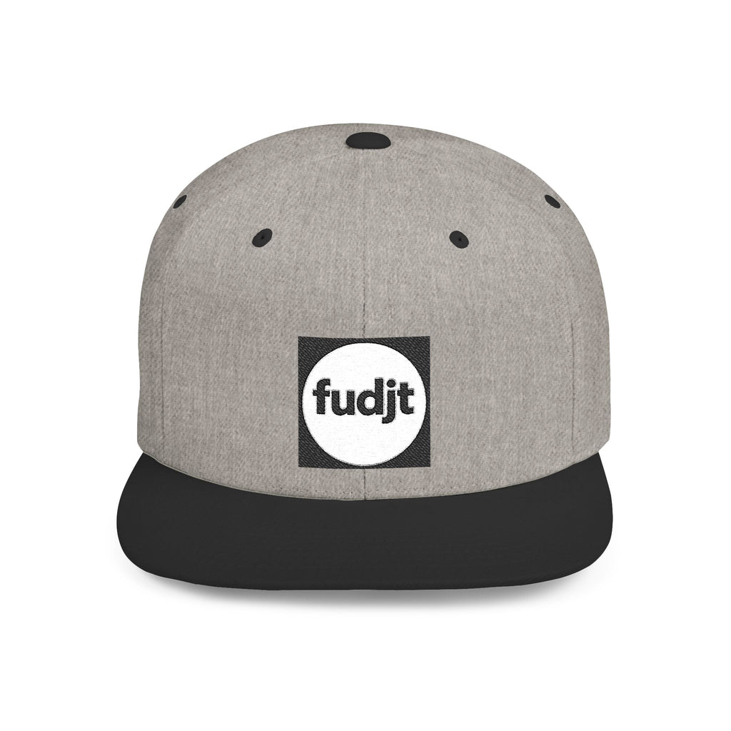 Black Square fudjt Circle Flat Bill Snapback Hat | Embroidered |  15 Colors
