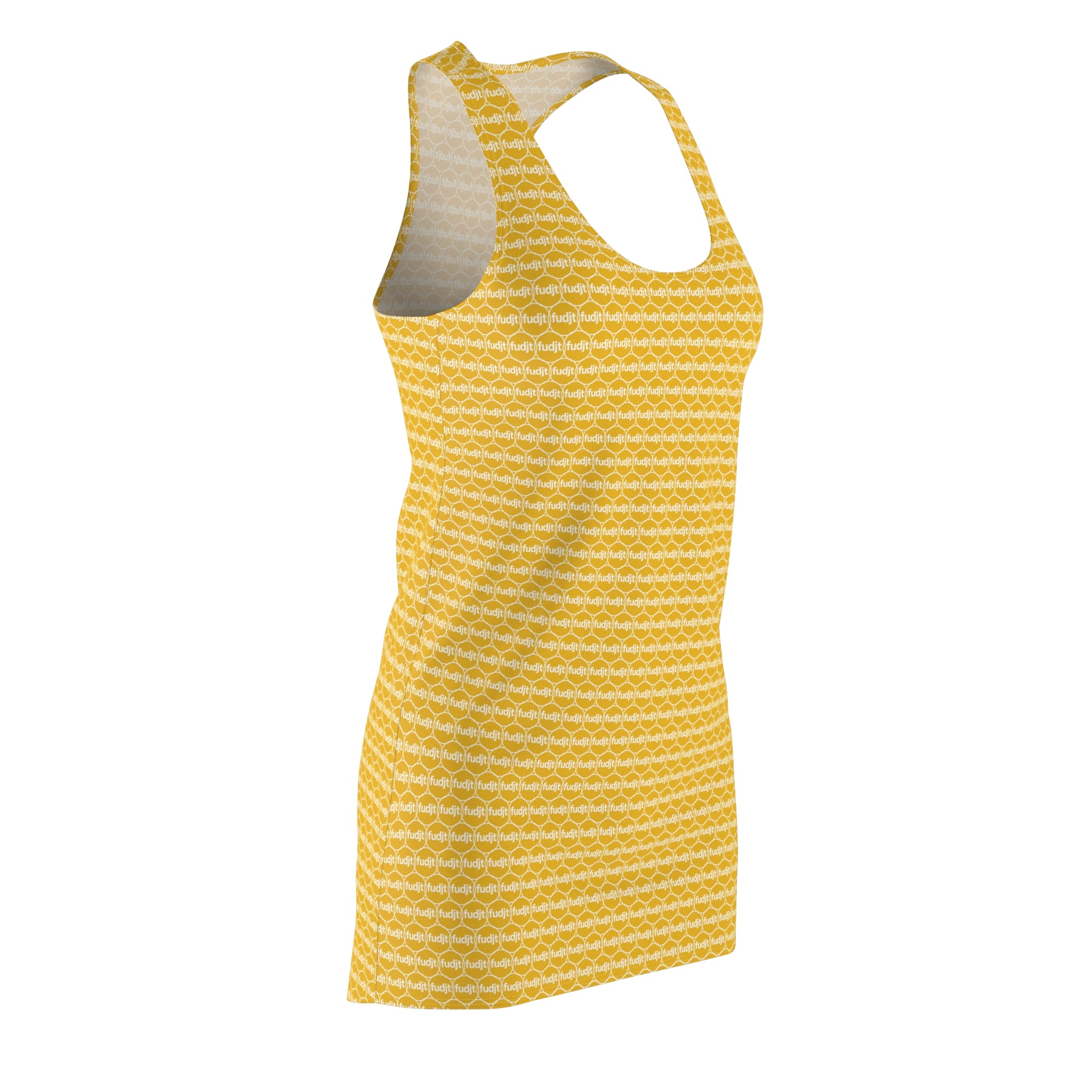 Yellow fudjt Unbroken Chain 1.25 Chic Racerback Dress