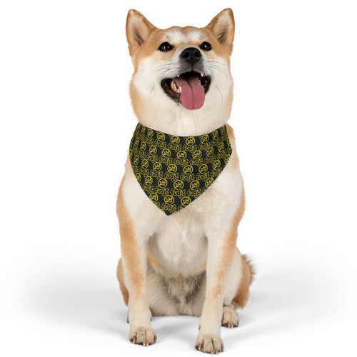 Black Golden fudjt No Kings 1.25 Bandana Collar for Dogs, Cats & More | 4 Sizes - FUDJT design - M