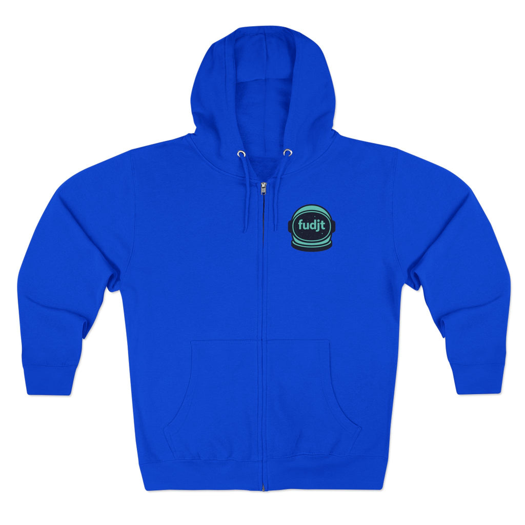 Zip Hoodie with Green Space fudjt | Front & Back Graphic | 9 Colors