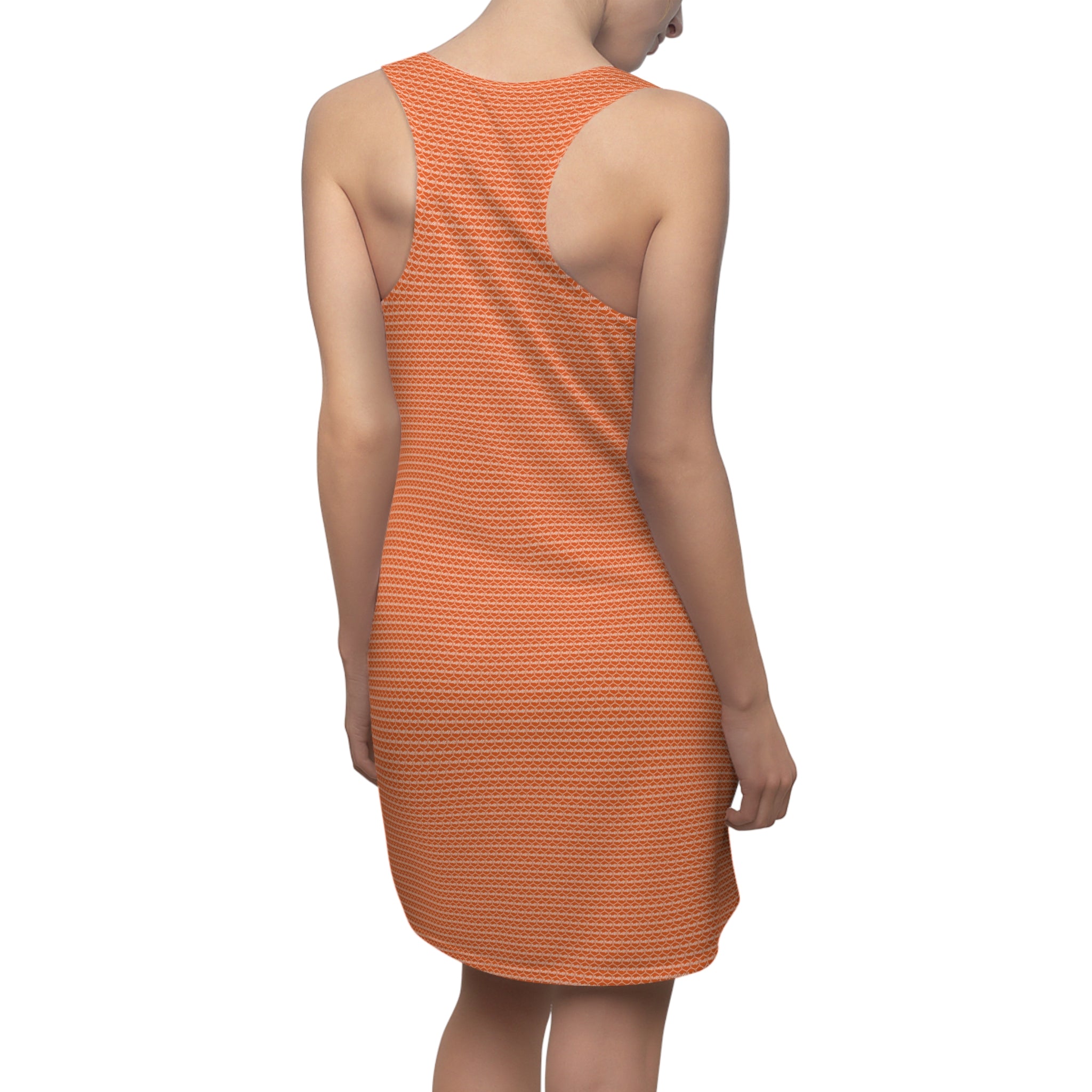 Orange fudjt Unbroken Chain .5 Chic Racerback Dress