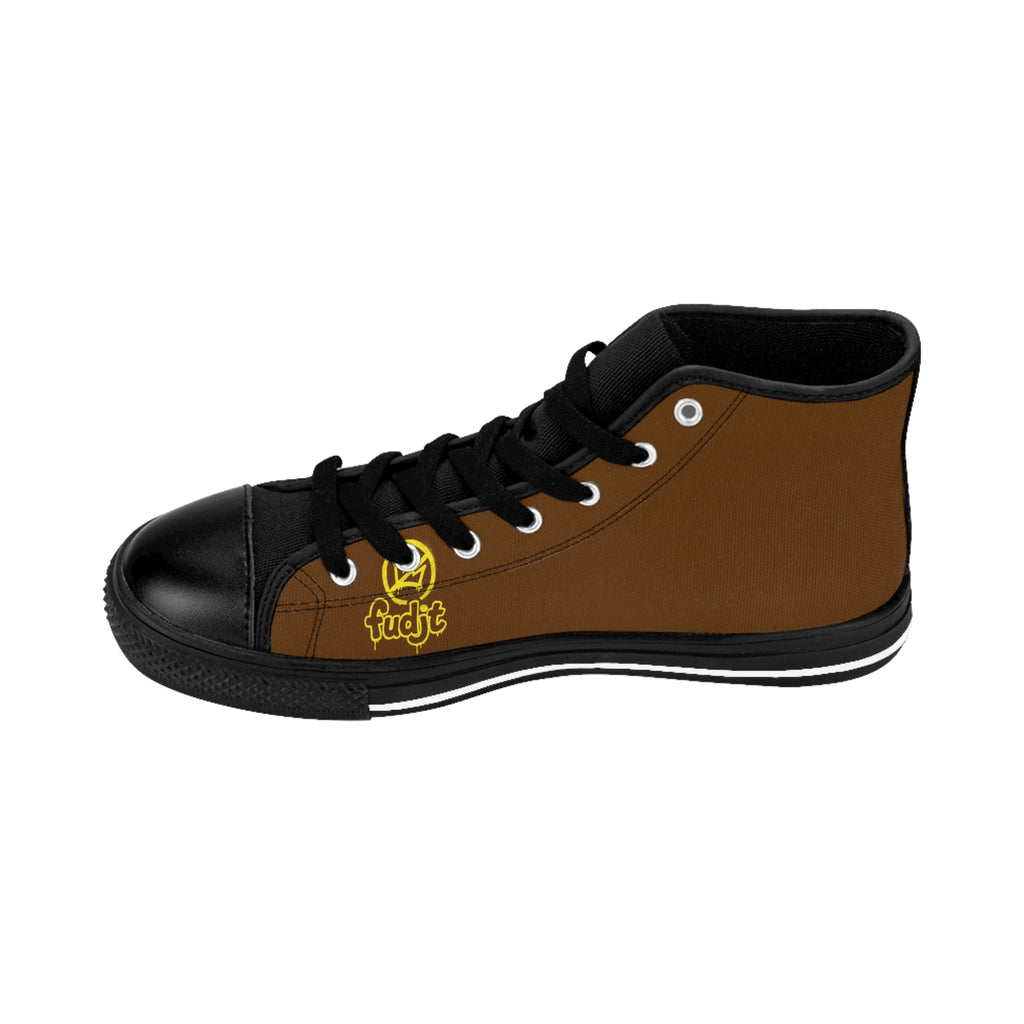 Brown Golden fudjt No Kings Street Style Sneakers | Women & Girls 3.75 High Top