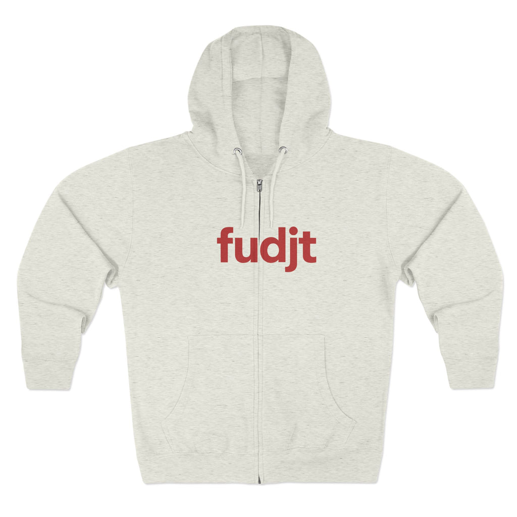 Zip Hoodie with Red fudjt Design | Cozy Everyday Comfort | 8 Colors