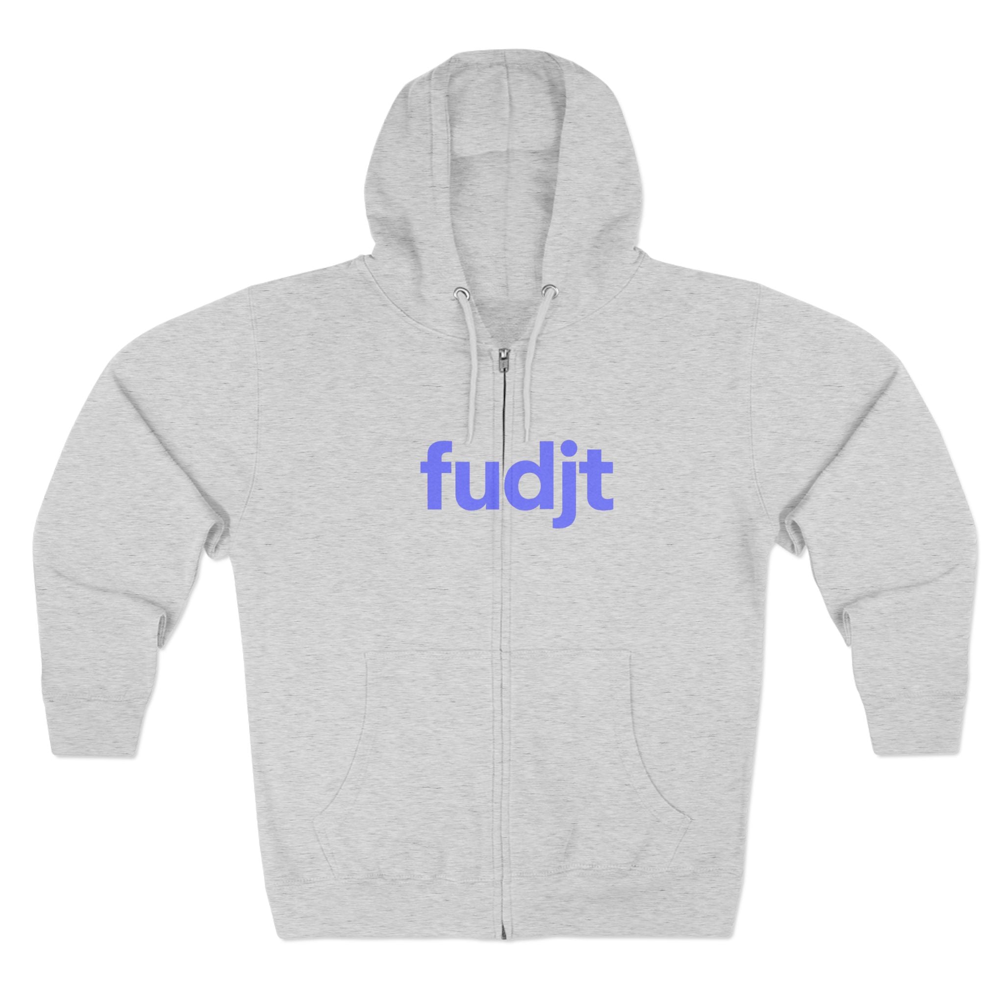 Zip Hoodie with Light Blue fudjt Design | Cozy Everyday Comfort | 8 Colors