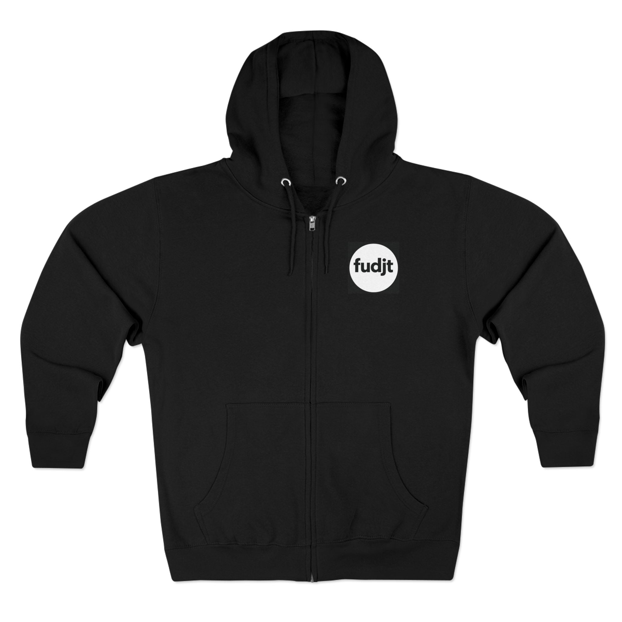 Bye-Bye Bondi | Black Square fudjt Circle Front, Smoke Screen Retro Backside Zip Hoodie | 8 Colors