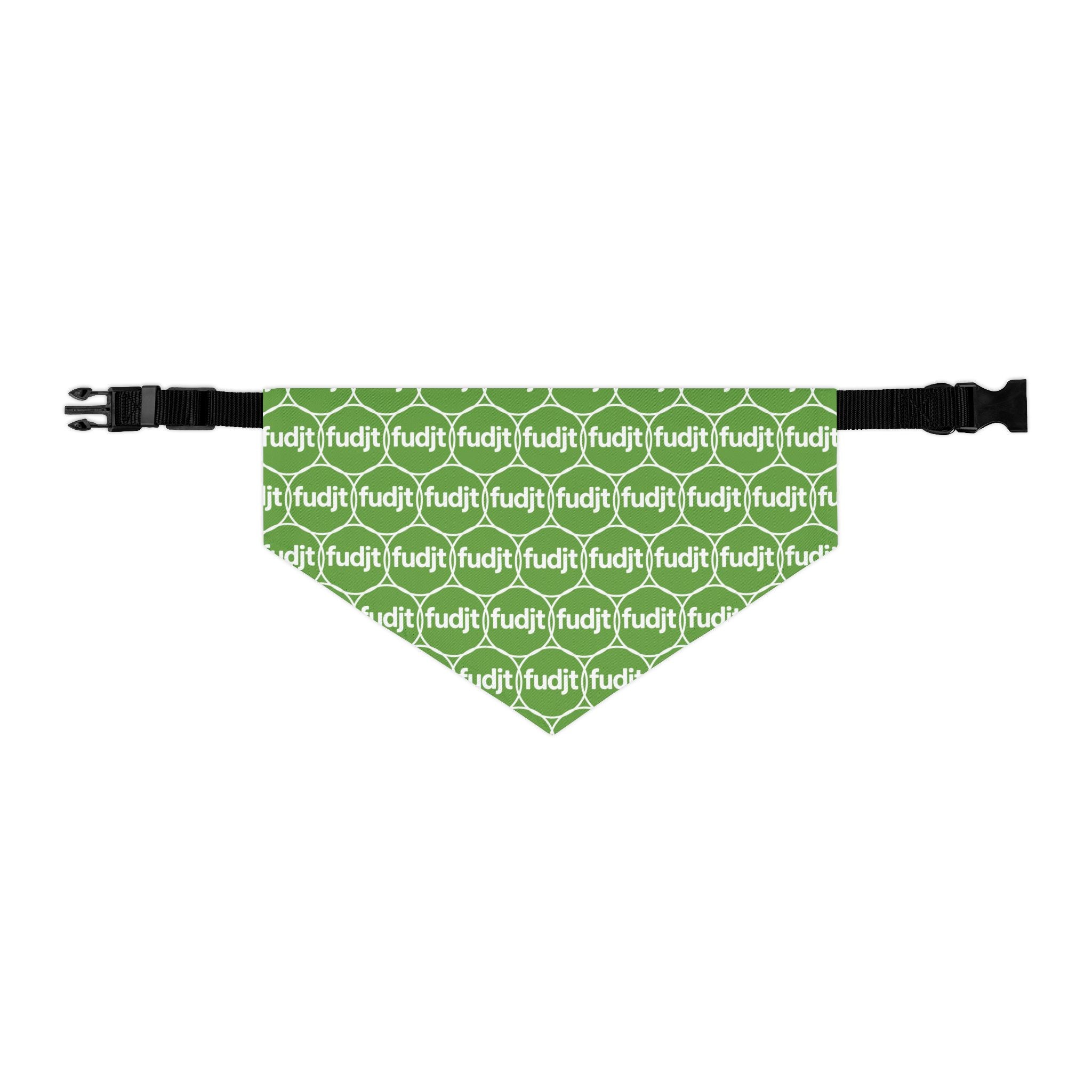 Green fudjt Unbroken Chain 1.25  Bandana Collar for Dogs, Cats & More | 4 Sizes