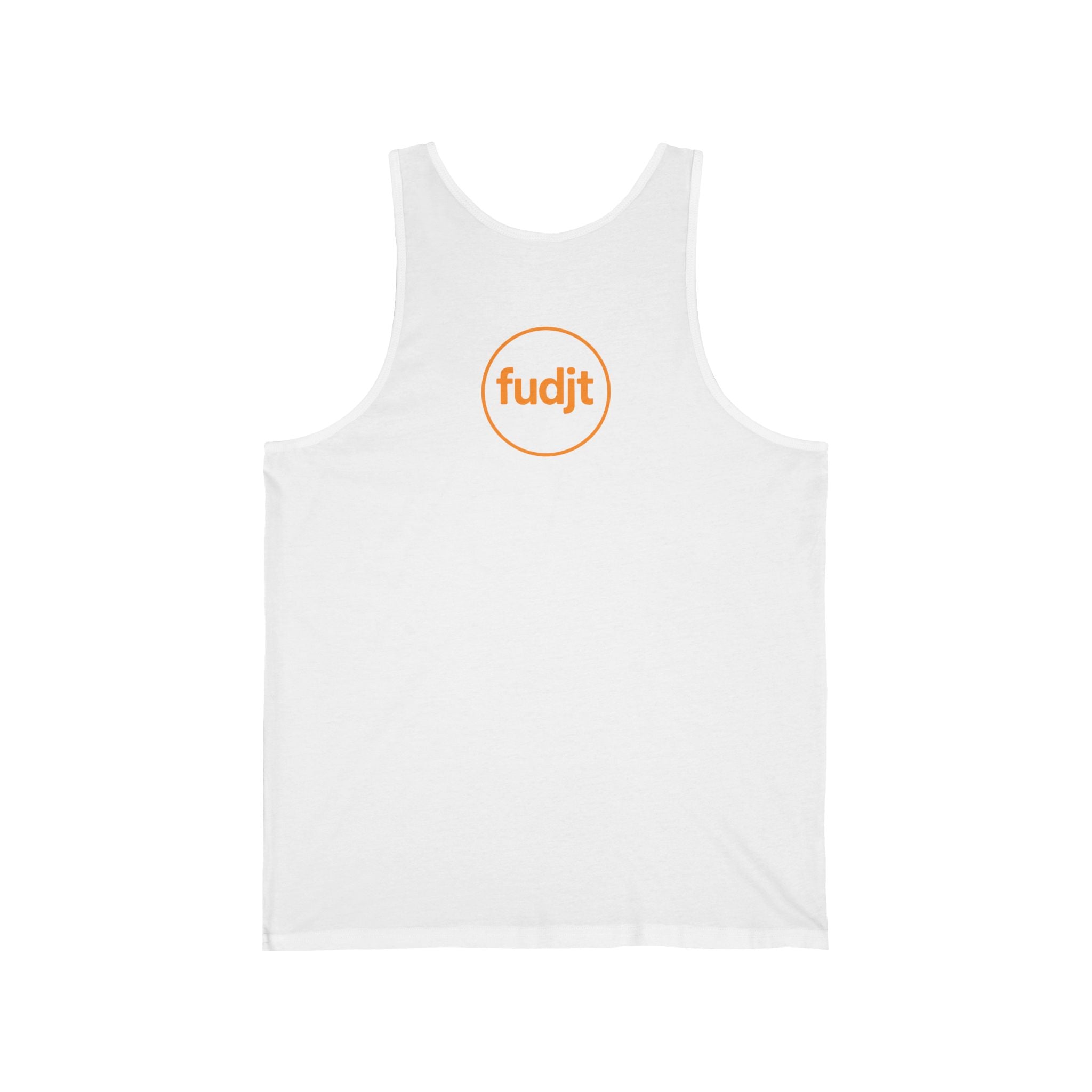 Orange fudjt Circle Jersey Tank | Front & Back Graphic | 4 Colors