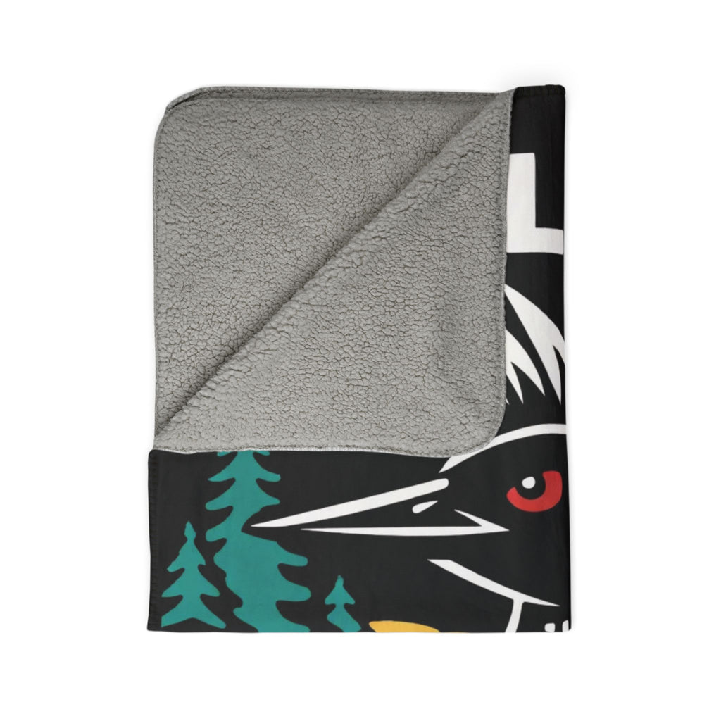 Rebel Loon fudjt Fleece Blanket — Retro Loon Nature Sherpa Throw | 2 Colors, 2 Sizes