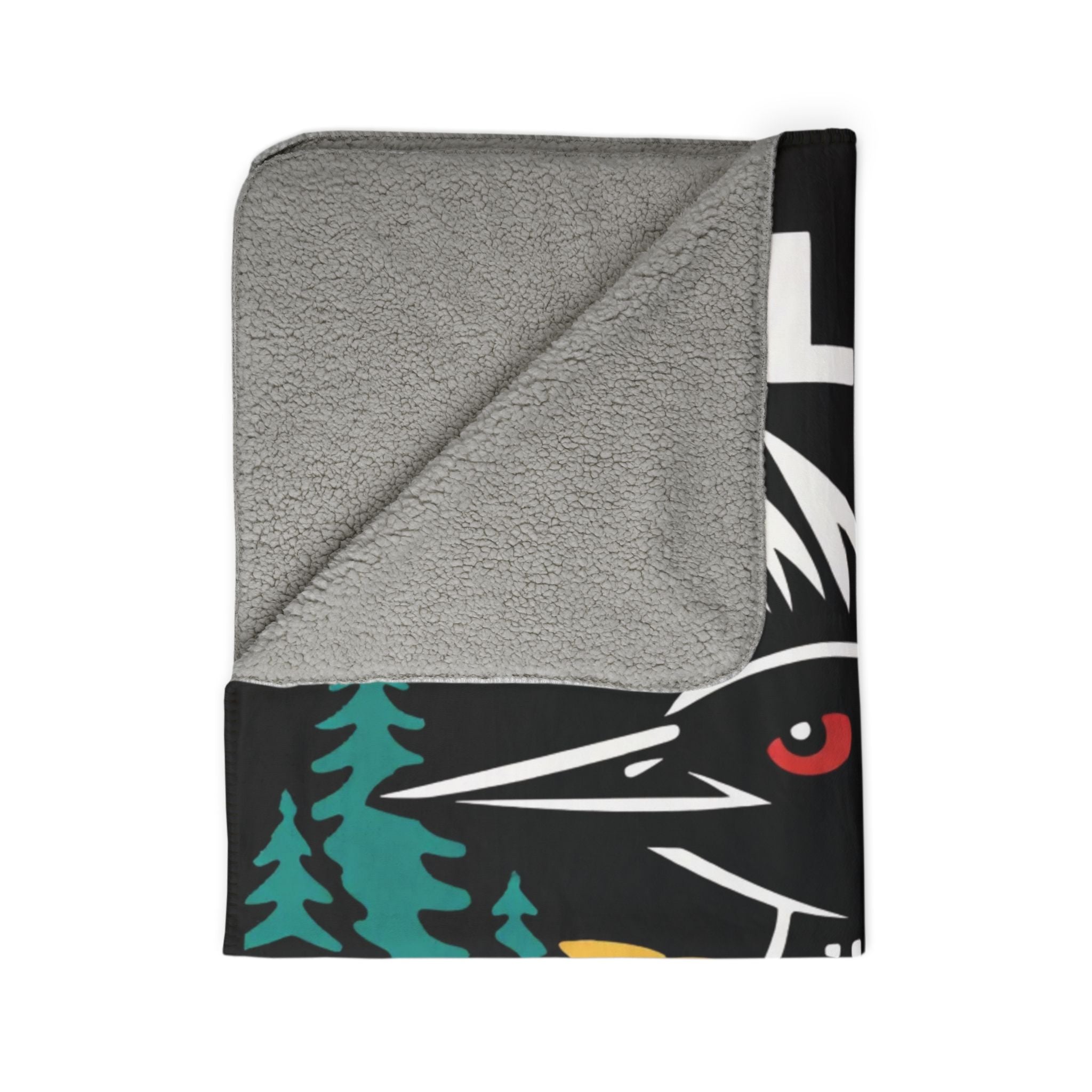 Rebel Loon fudjt Fleece Blanket — Retro Loon Nature Sherpa Throw | 2 Colors, 2 Sizes