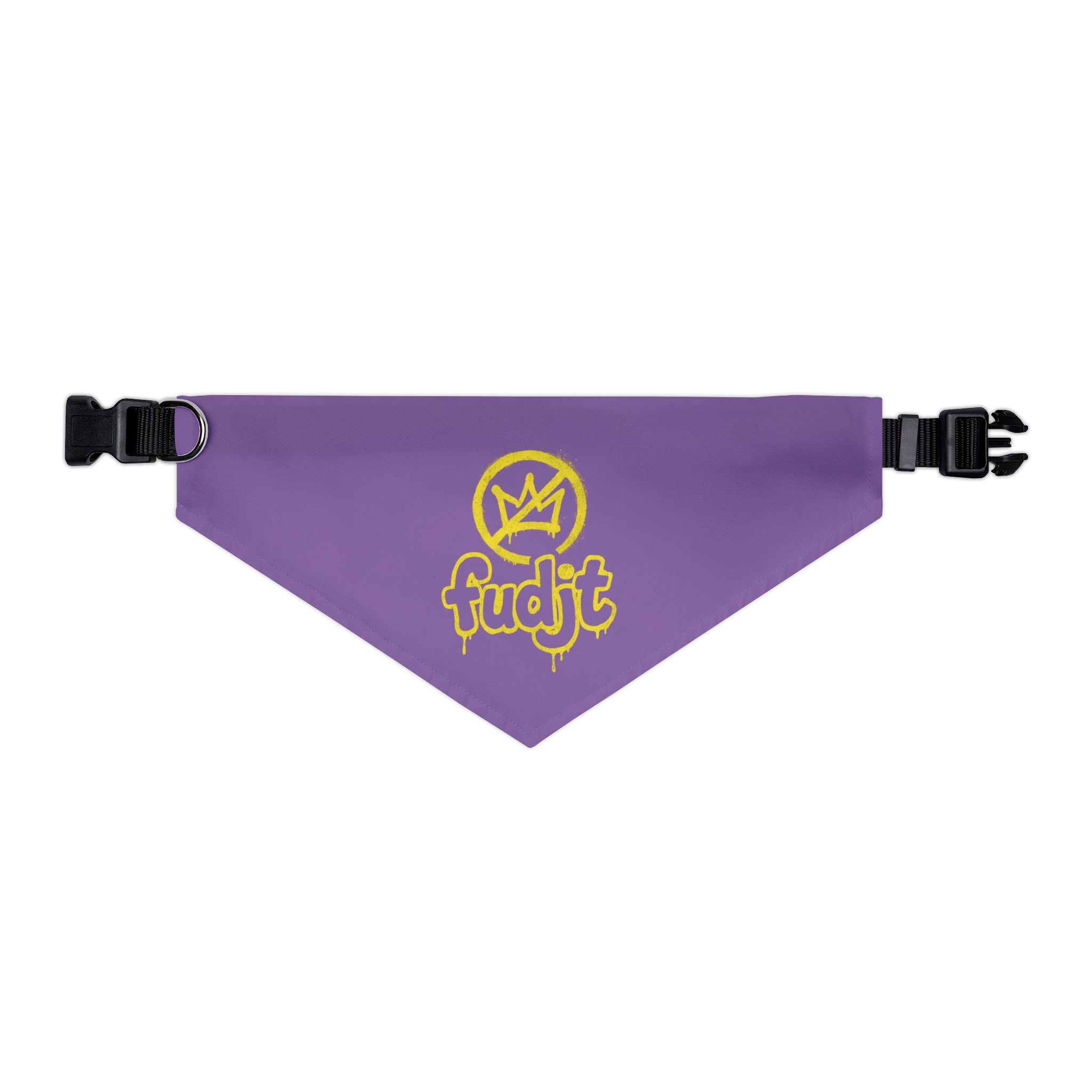 Light Purple Golden fudjt No Kings Bandana Collar for Dogs, Cats & More | 4 Sizes