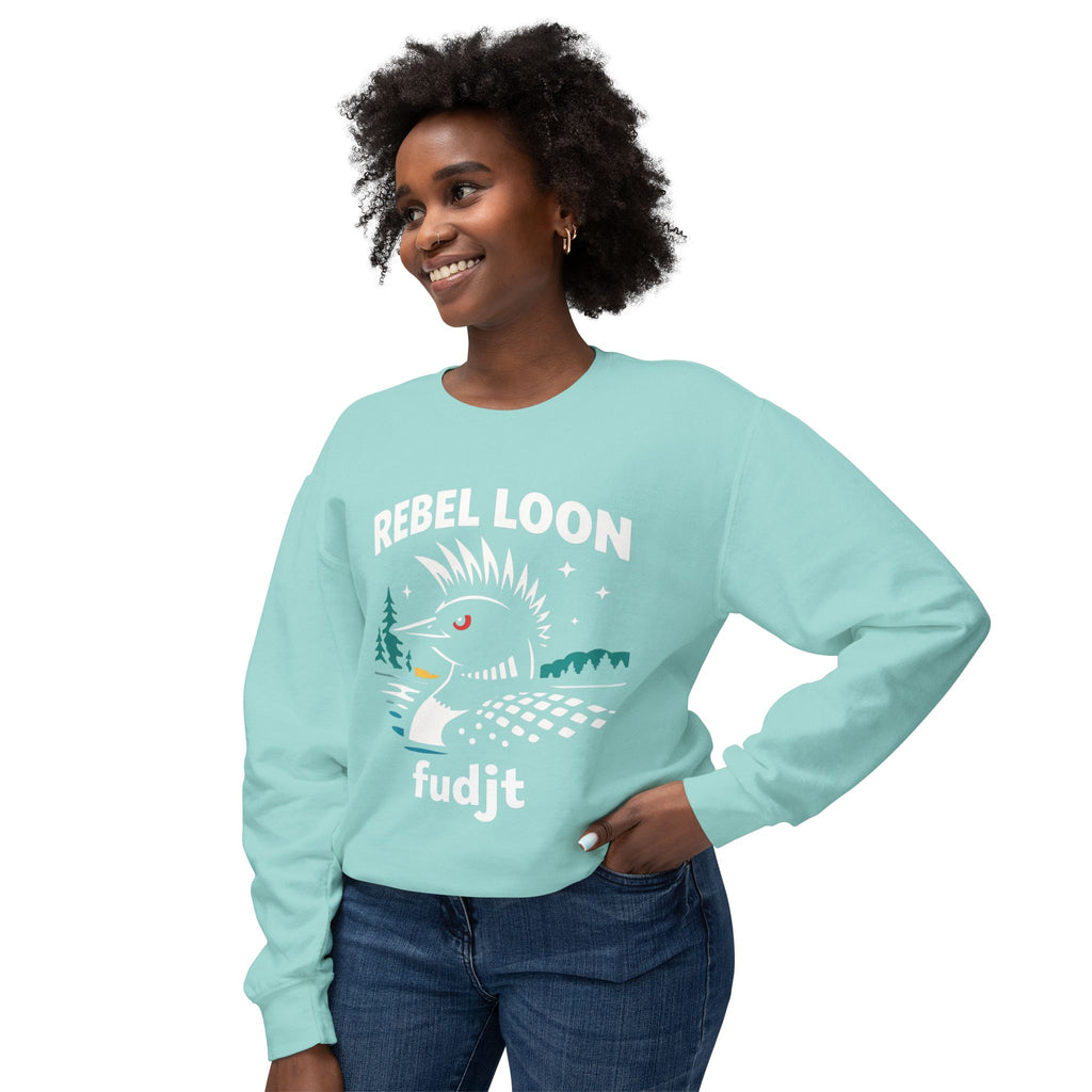 Rebel Loon fudjt Crewneck Sweatshirt – Graphic Loon Design, No Crowns Back | 6 Colors