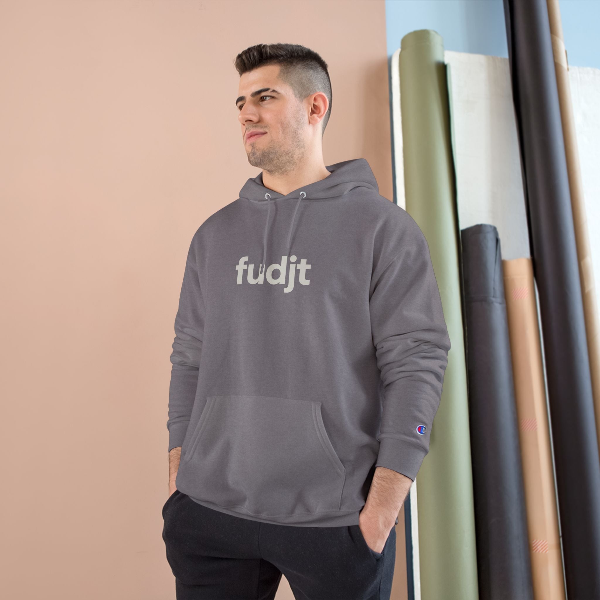 Monster Power Champion Hoodie - Retro Godzilla | fudjt vs. The Machine | Tan fudjt | 6 Colors