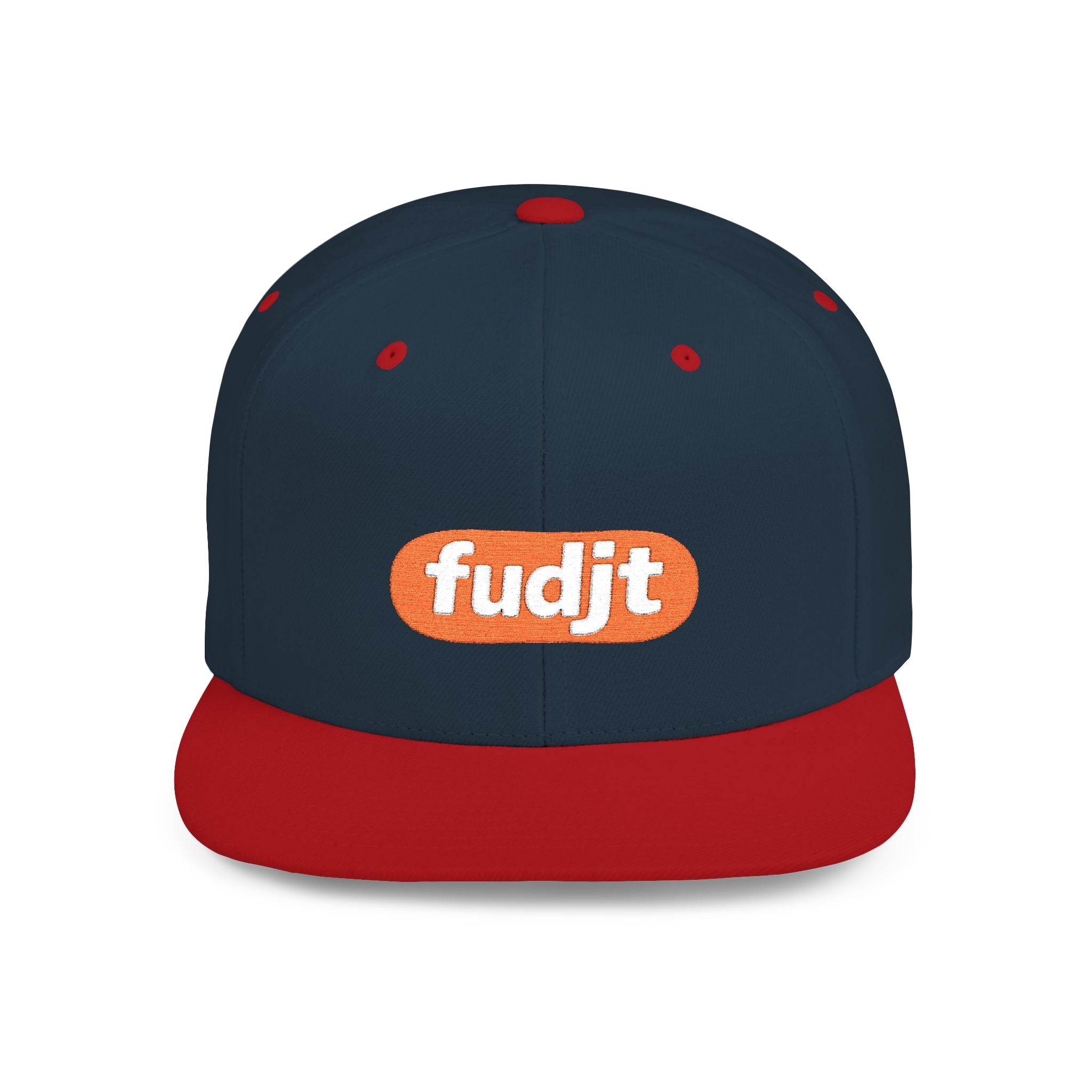 fudjt Flat Bill Snapback Hat | Anti-Supremacy Red Badge Embroidery | 14 Colors