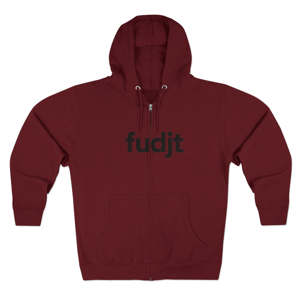 Zip Hoodie with Black fudjt Design | Cozy Everyday Comfort | 6 Colors