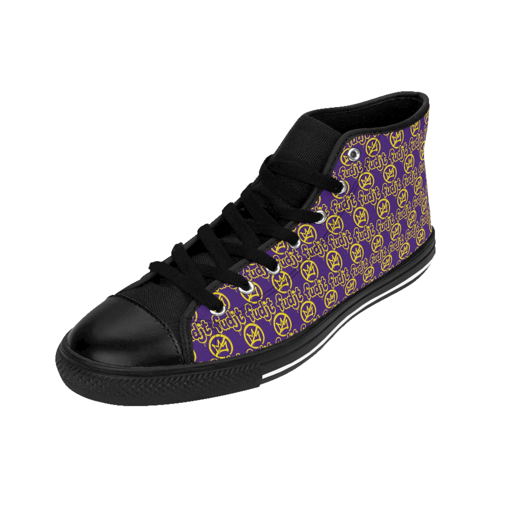 Purple Golden fudjt No Kings Street Style Sneakers | Men & Boys 1 High Top