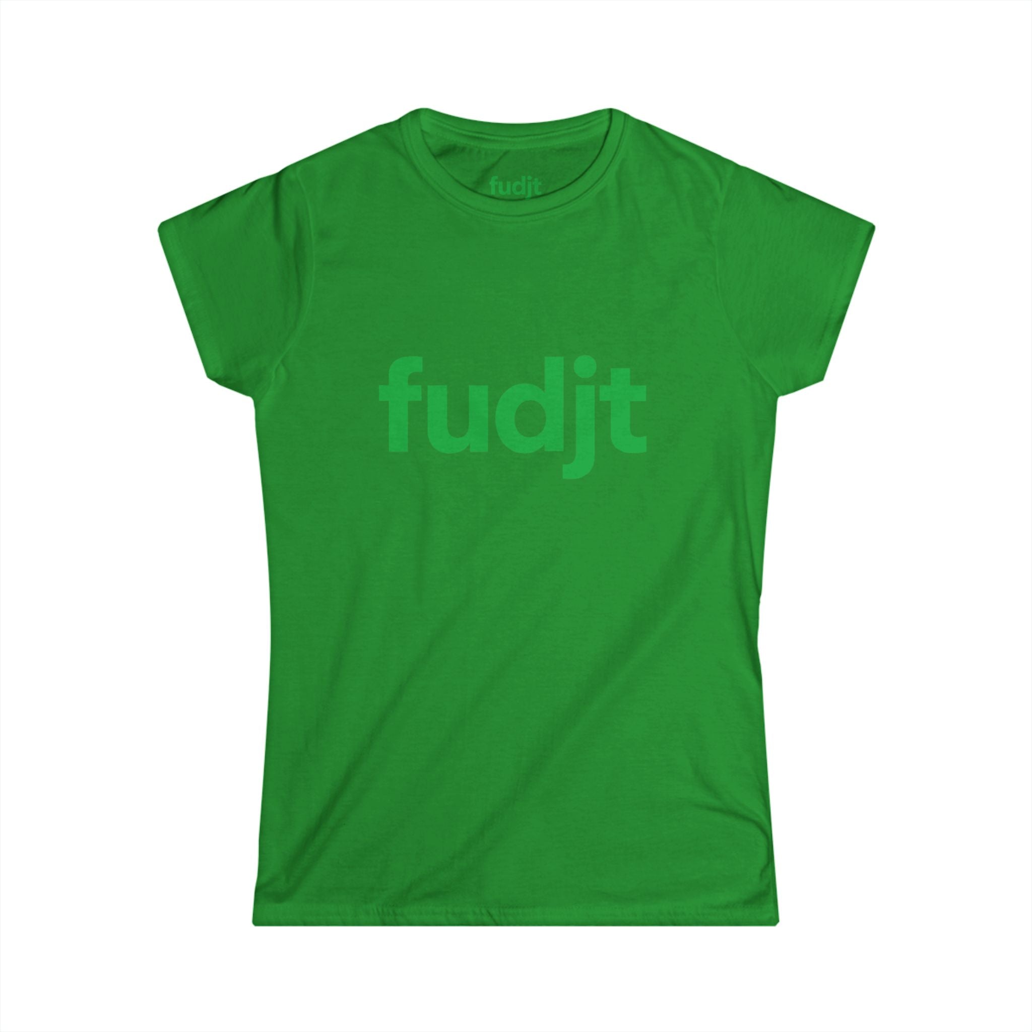 Women's Green fudjt logo Comfy Stylie Tee | 12 Colors