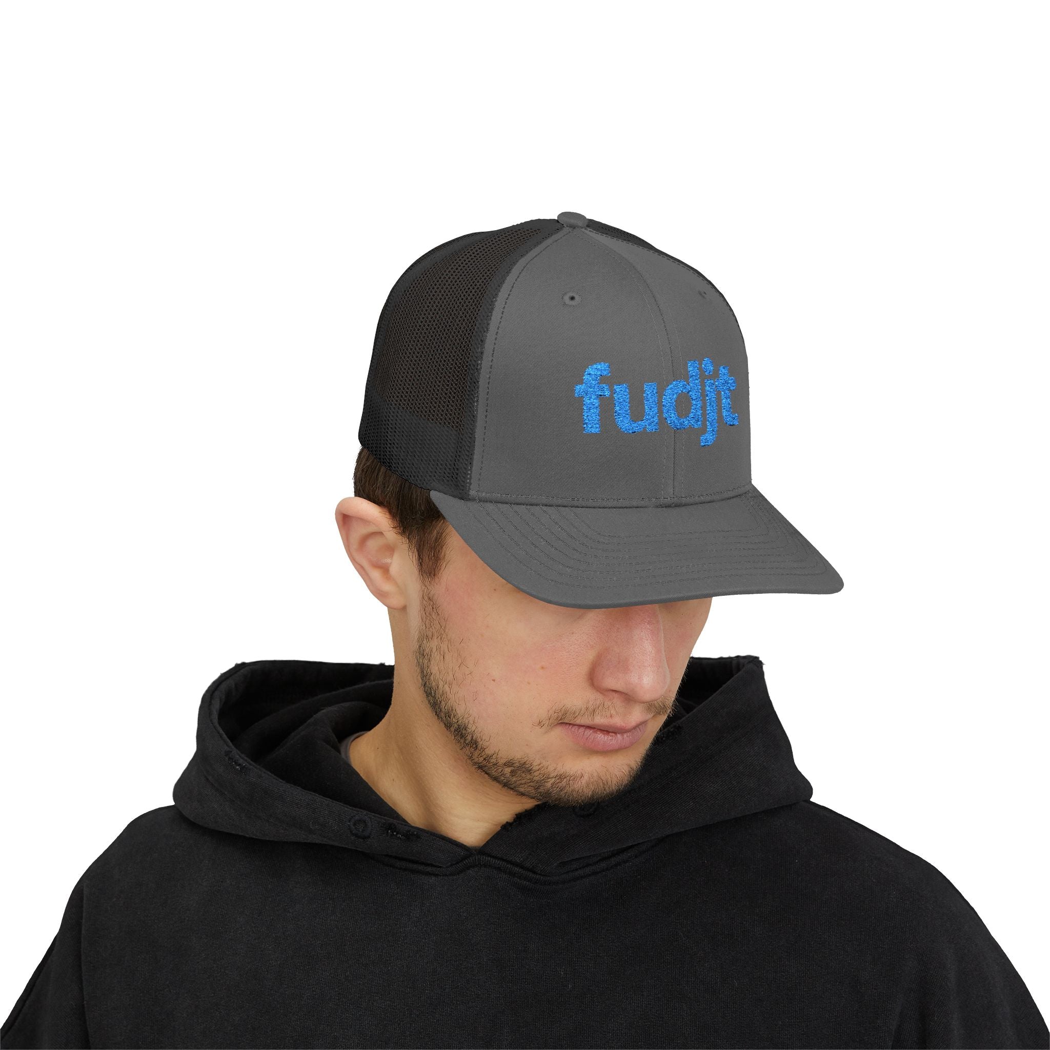 Light Blue fudjt logo Snapback Trucker Cap | 6 Colors