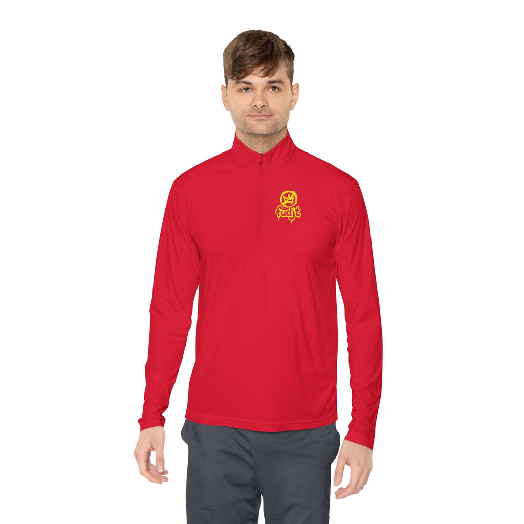Quarter-Zip Performance Pullover | Golden fudjt No Kings | BOLD BACKSIDE | 8 Colors