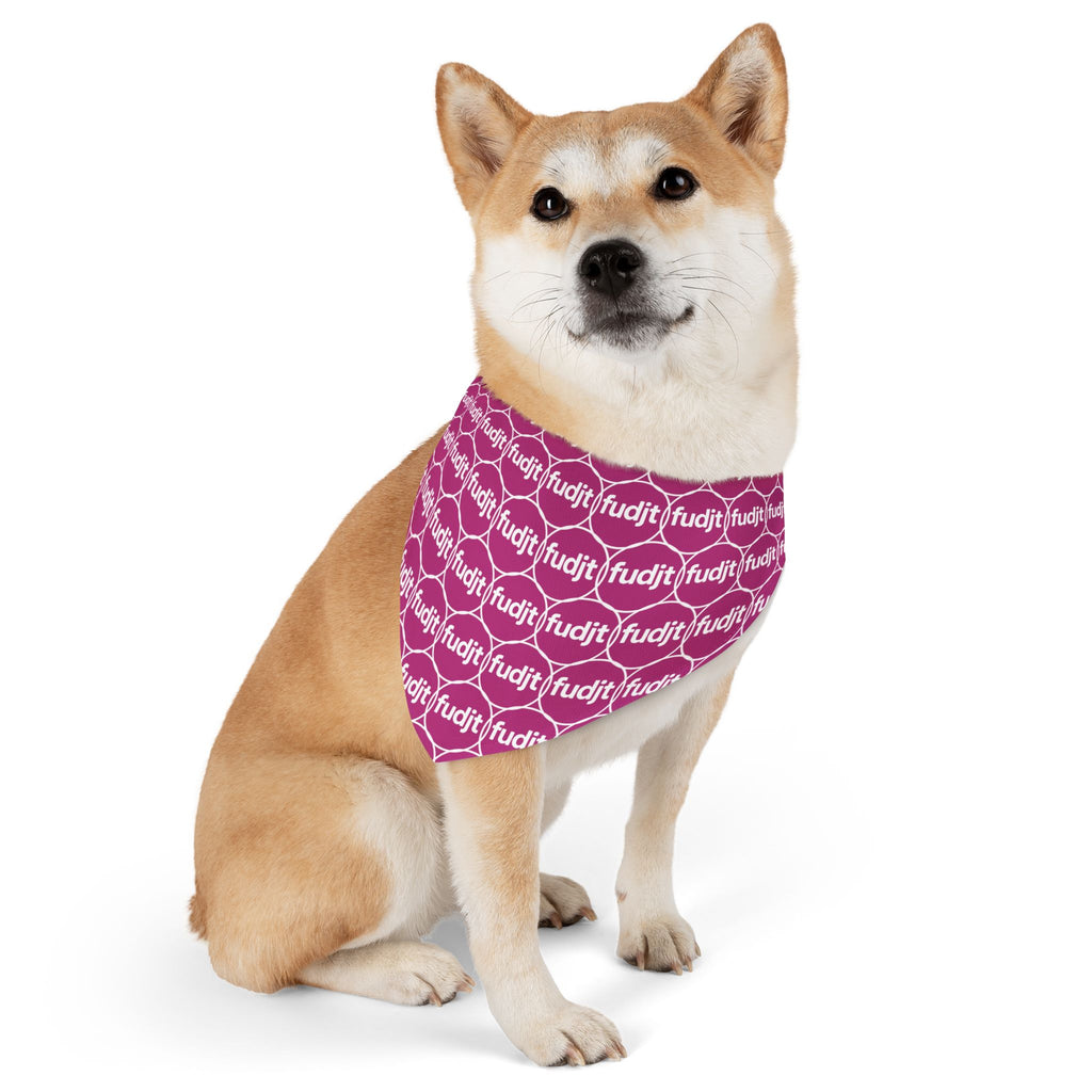 Pink fudjt Unbroken Chain 1.25  Bandana Collar for Dogs, Cats & More | 4 Sizes