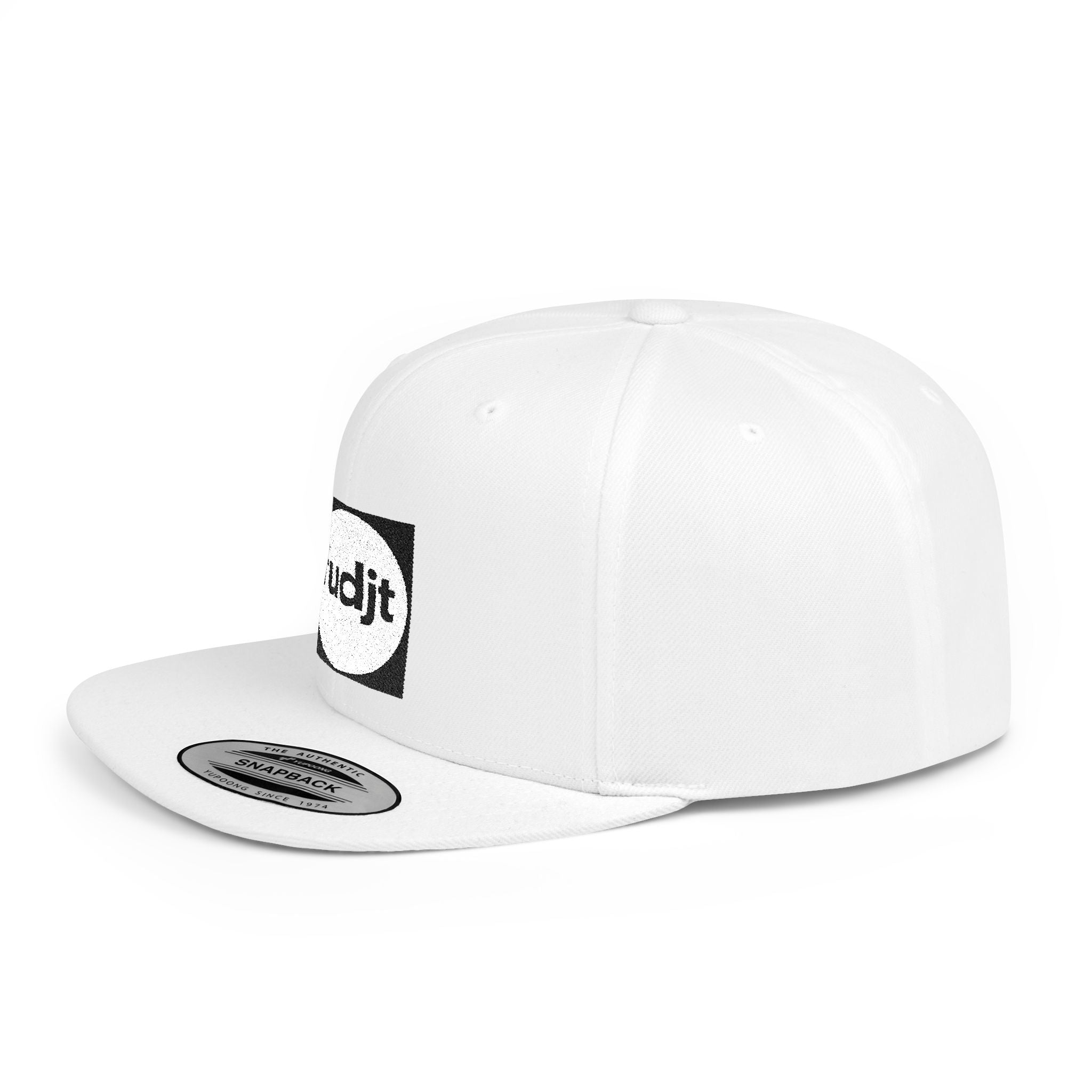 Black Square fudjt Circle Flat Bill Snapback Hat | Embroidered |  15 Colors