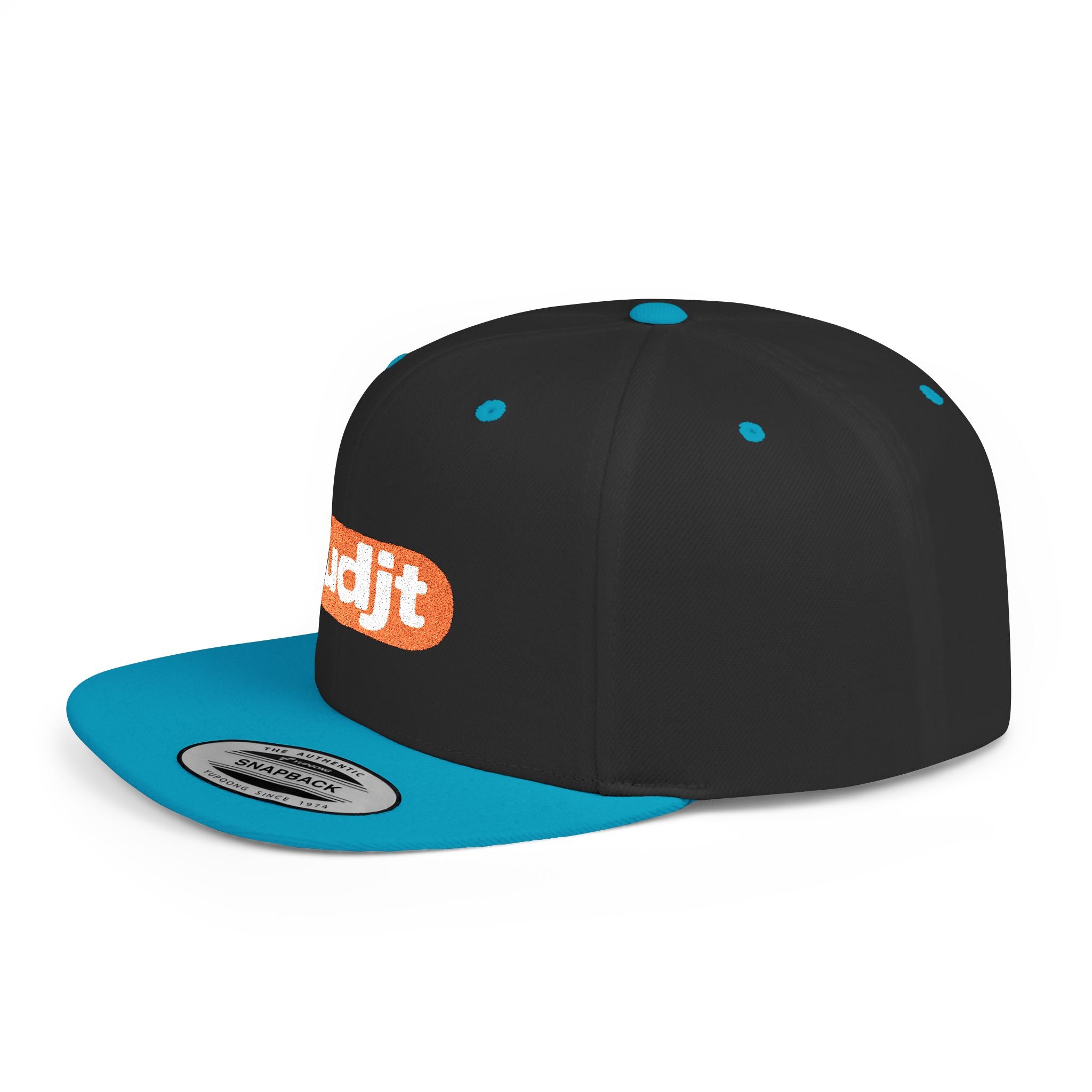 fudjt Flat Bill Snapback Hat | Anti-Supremacy Red Badge Embroidery | 14 Colors