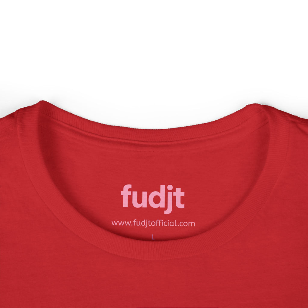 Women's Pink fudjt logo Comfy Stylie Tee | 12 Colors