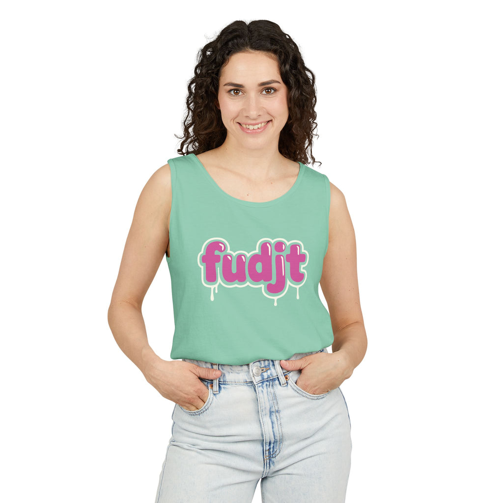 Pink Drip fudjt Long Tank Top | 16 Colors