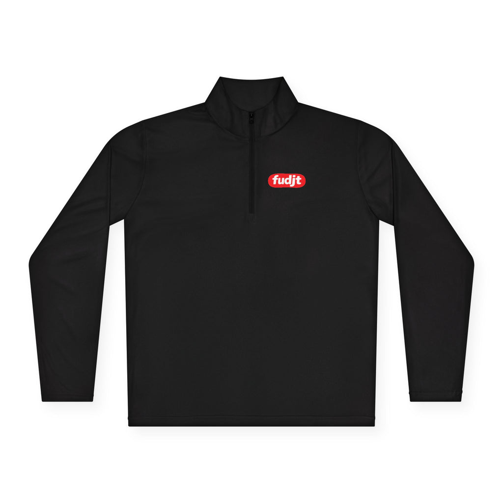 fudjt Anti-Supremacy Red Badge Quarter-Zip Performance Pullover | Bold Backside | 7 Colors