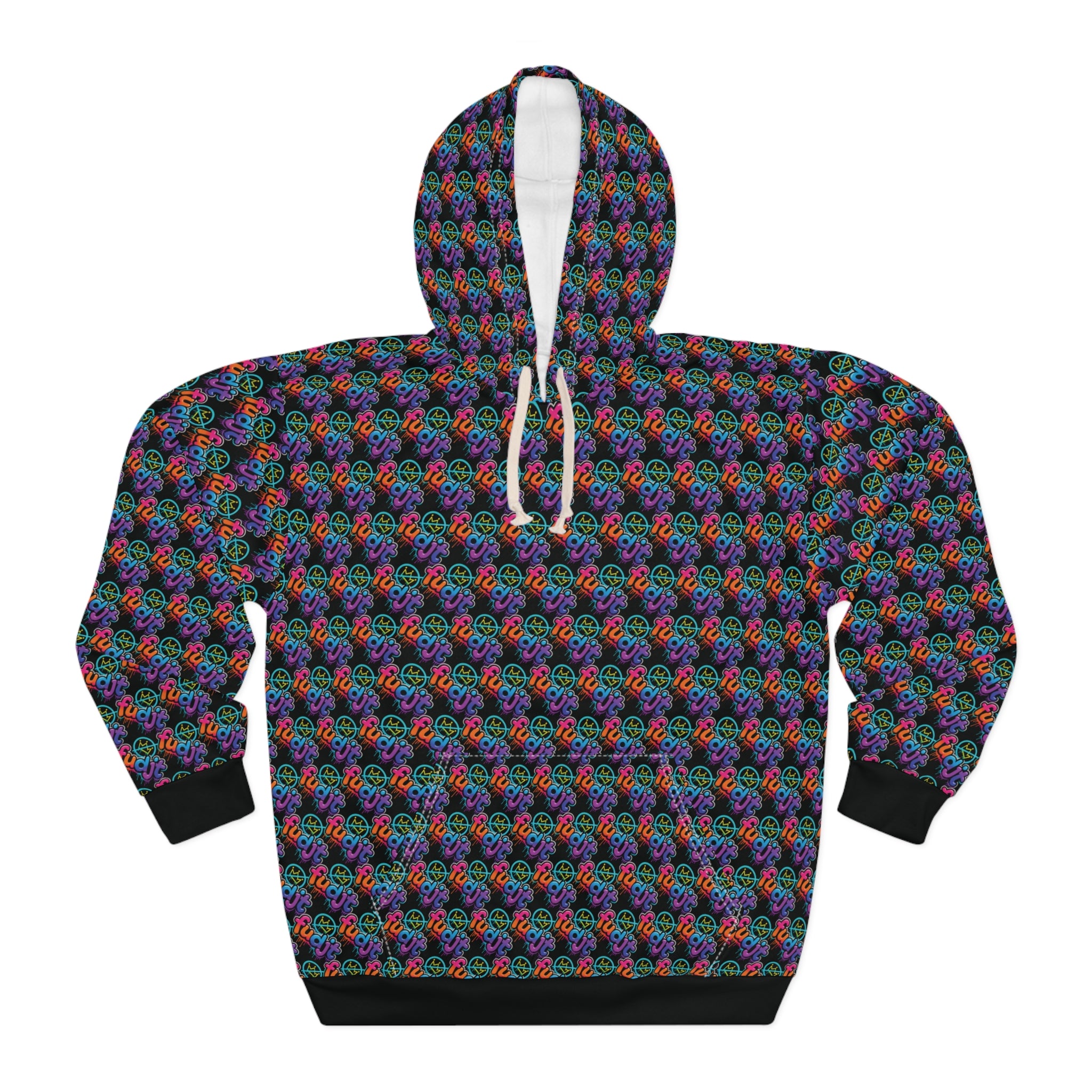 fudjt No Kings Clown Town Hoodie | All Over Black Stagger Lee 2.5-45