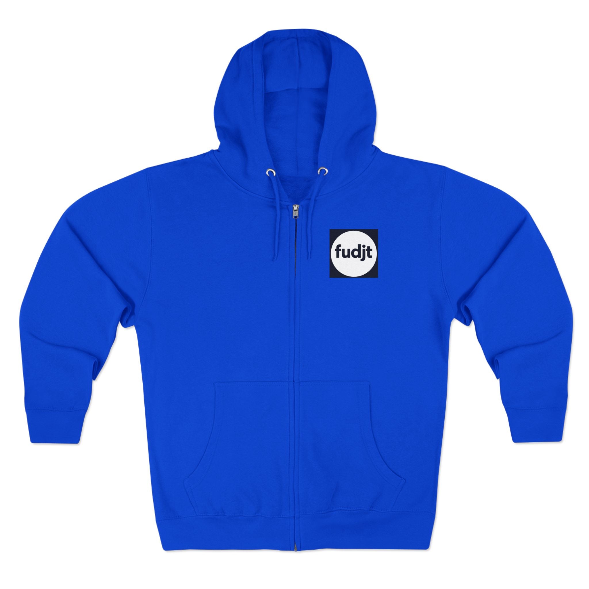 Bye-Bye Bondi | Black Square fudjt Circle Front, Smoke Screen Retro Backside Zip Hoodie | 8 Colors
